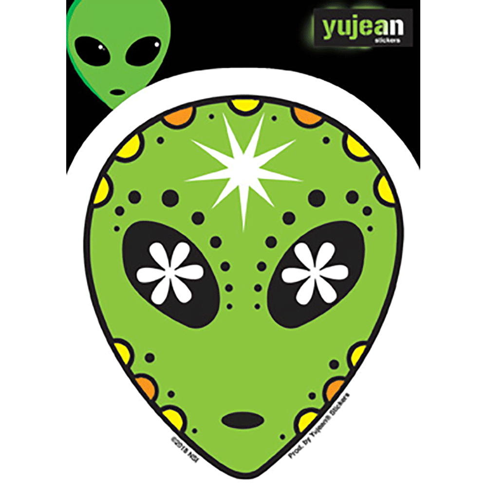  Alien Sugar Skull Vinyl Sticker Decal、mySite、ghnorth
