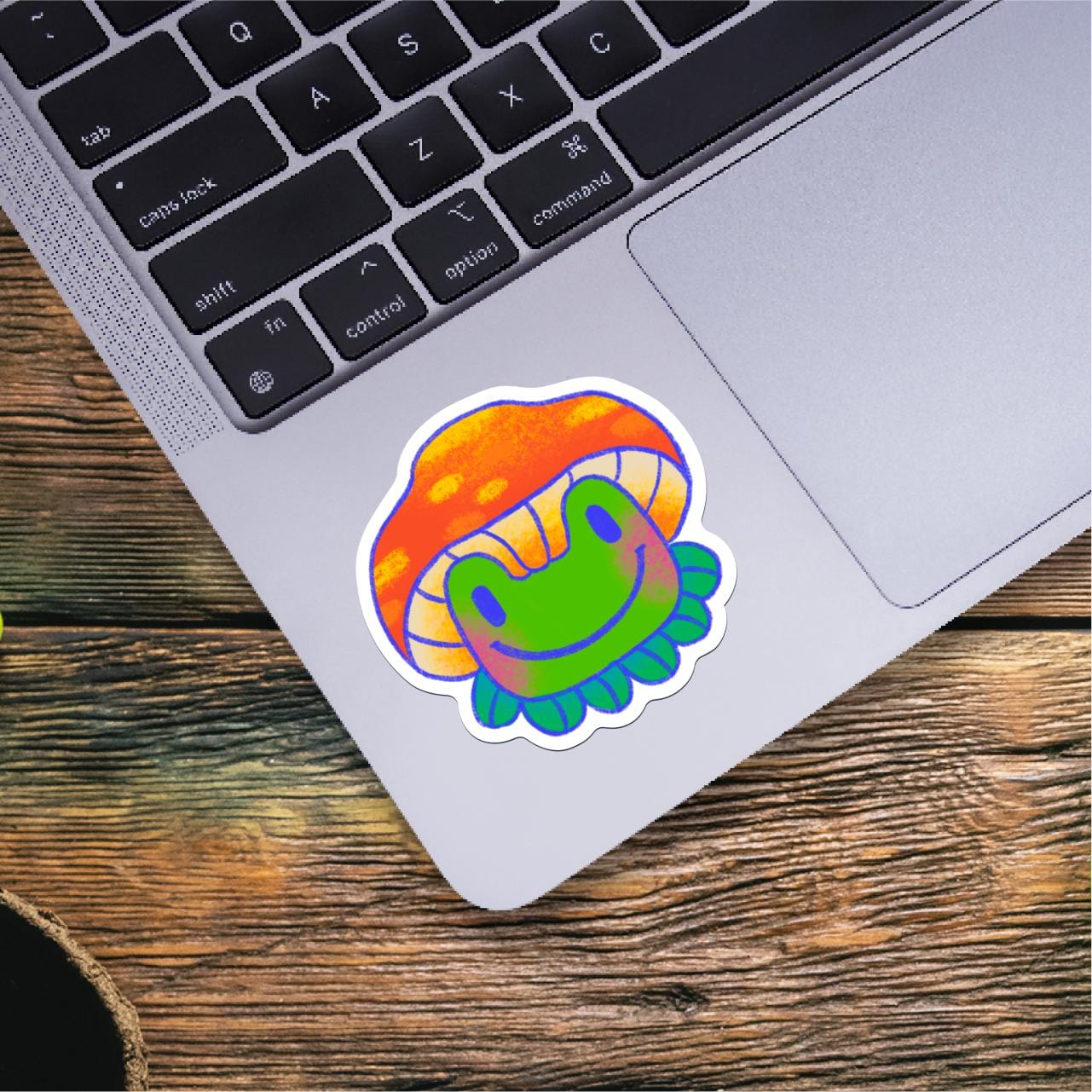  Frog with Mushroom Hat Sticker、mySite、ghnorth