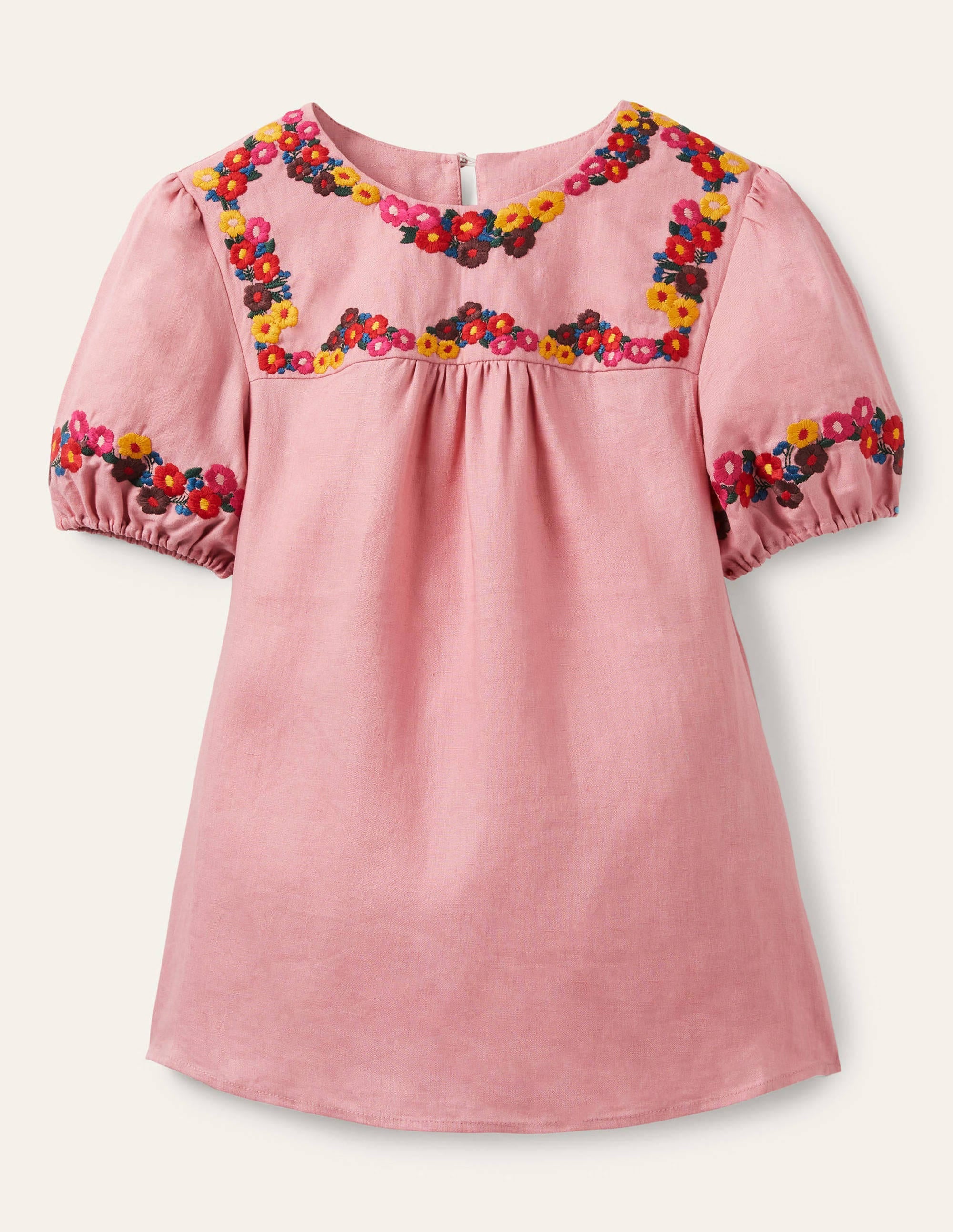  Embroidered Linen Top-Pink、mySite、ashleygrahame