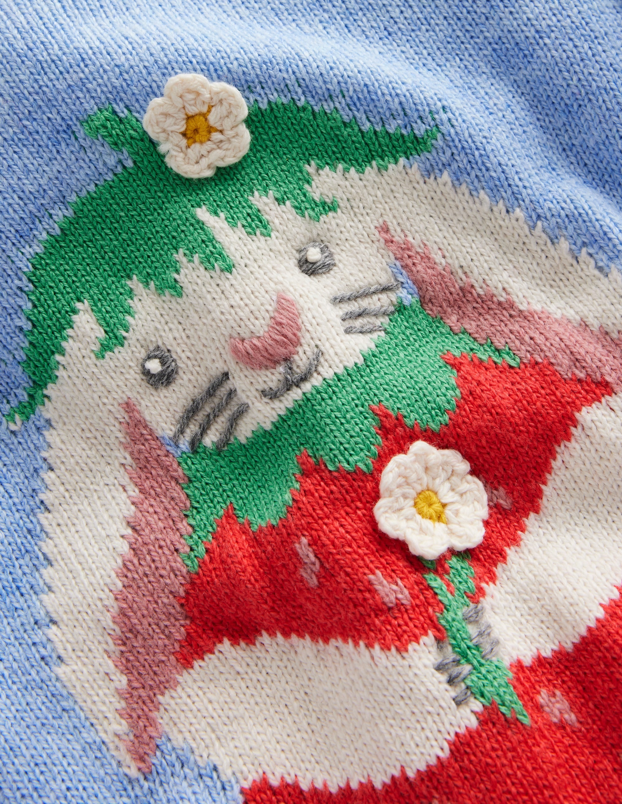  Novelty Logo Jumper-Pebble Blue Strawberry、mySite、ashleygrahame