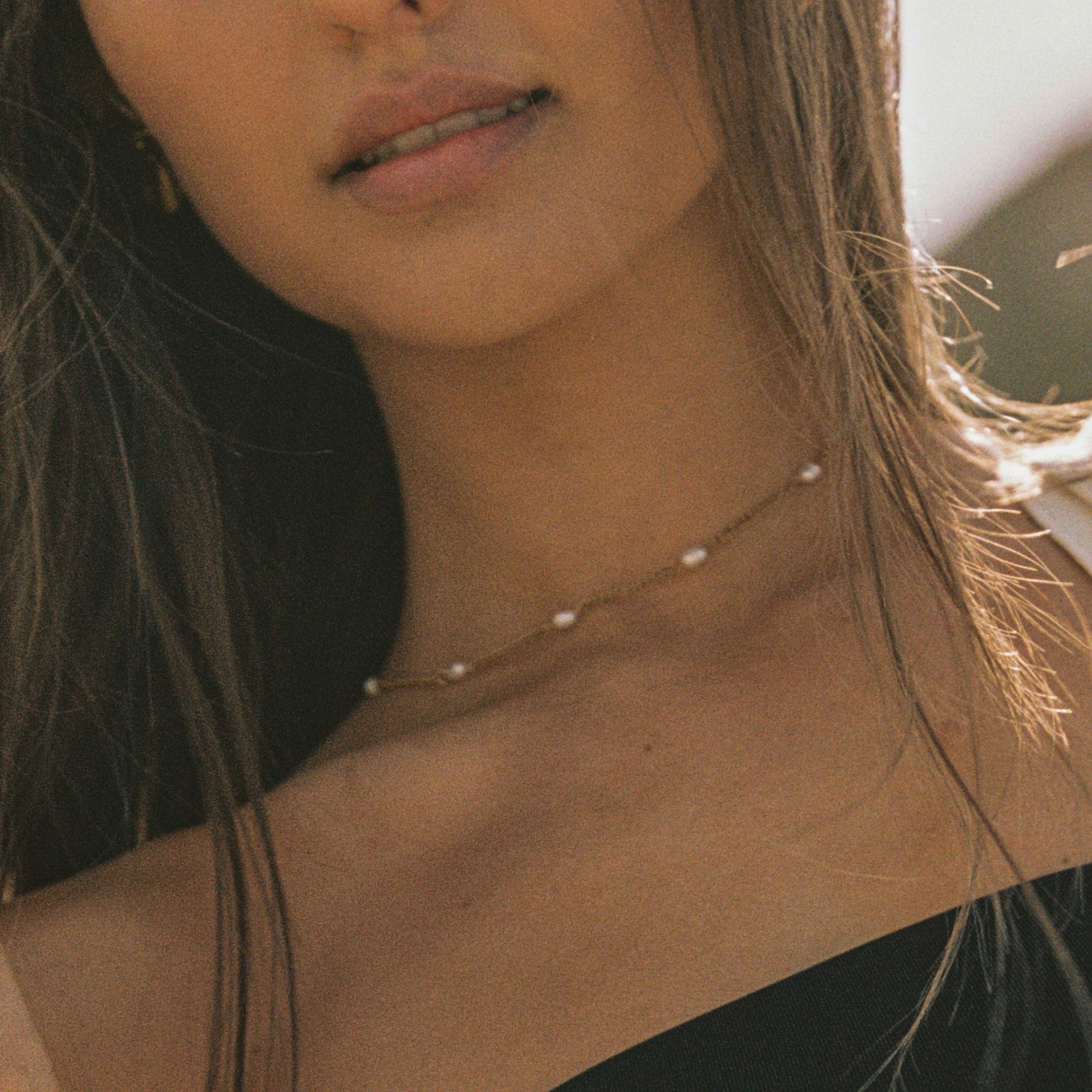 Dainty Gold Pearl Choker、mySite、hinf8tx79