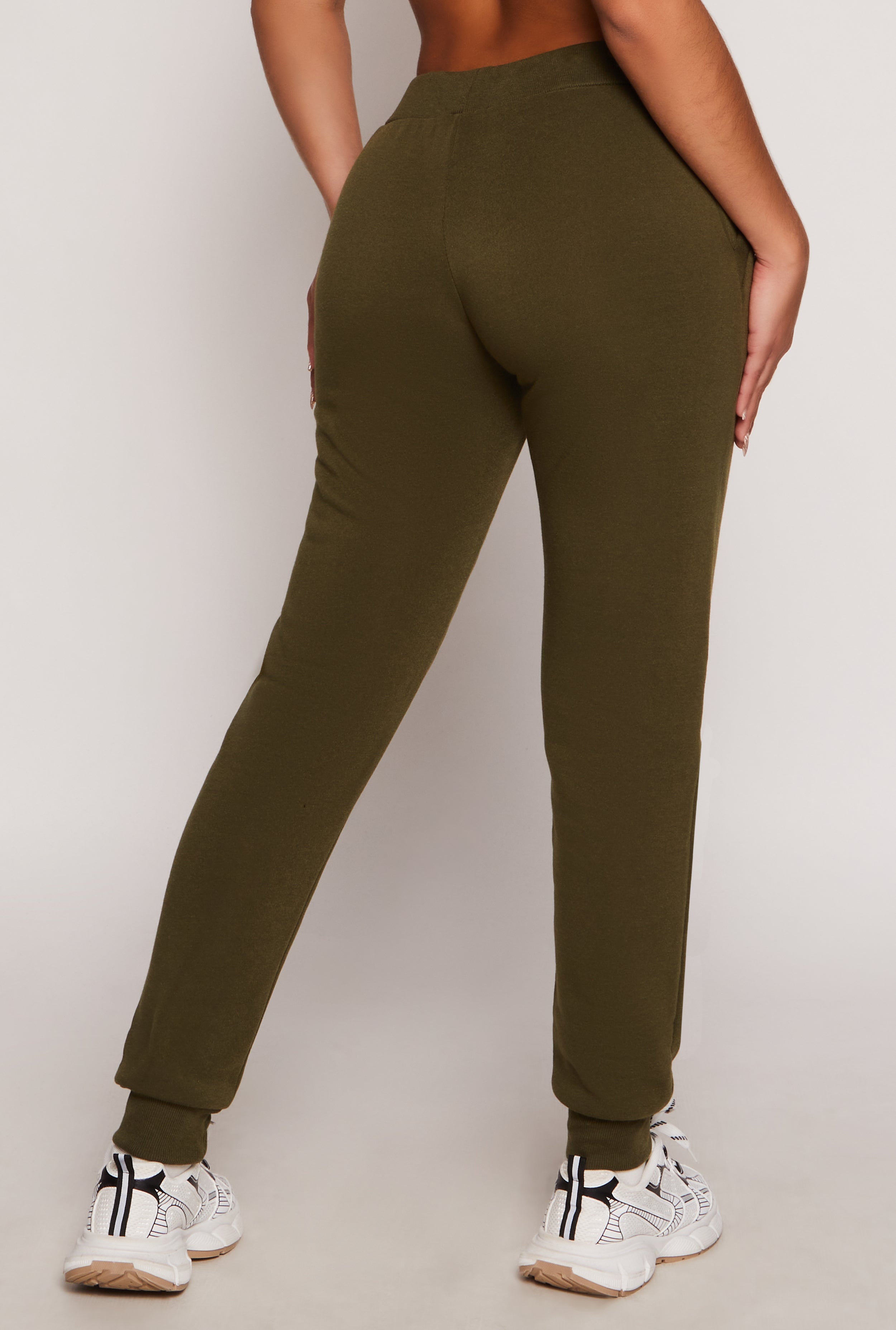 Fleece High Waist Drawstring Joggers、mySite、camillekostekn