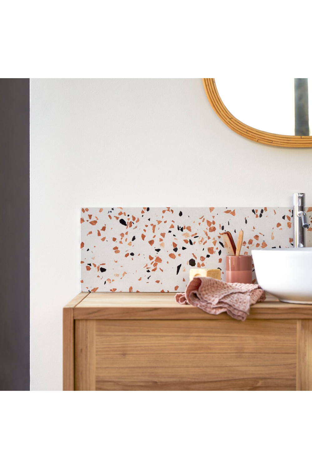 Brown Premium Terrazzo Backsplash | Tikamoon Ava、mySite、neckold