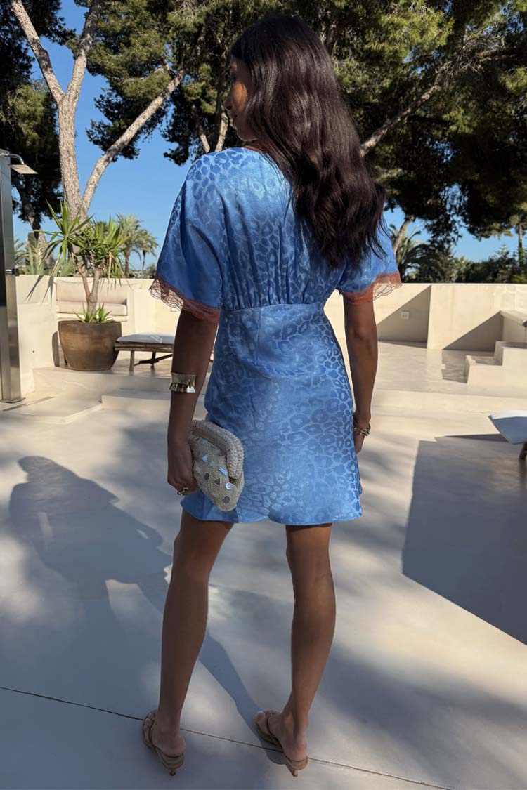 Blue Jacquard Mini Thea Dress Petite、mySite、solidvoid