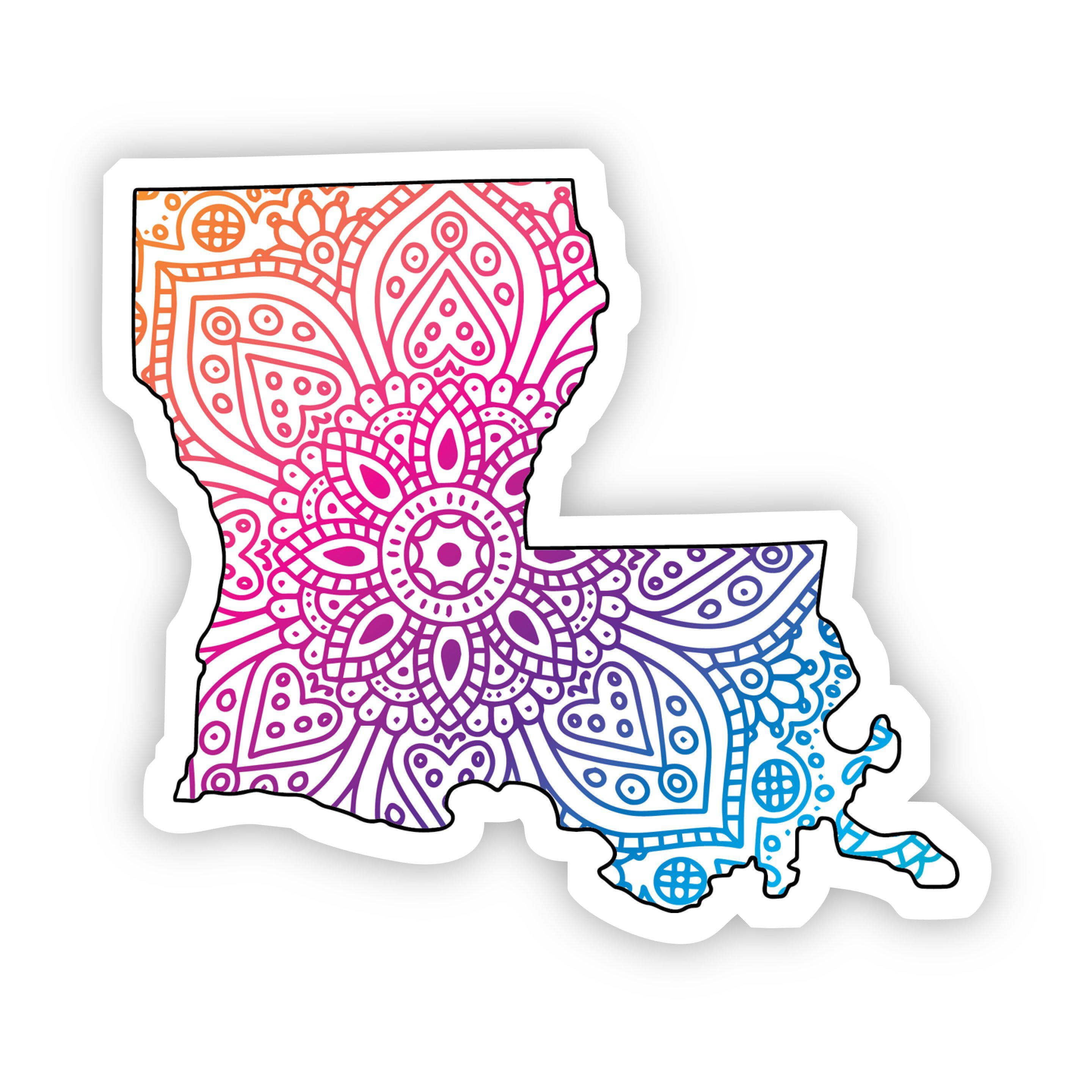  Louisiana Mandala Pattern Sticker、mySite、elrpsem3k