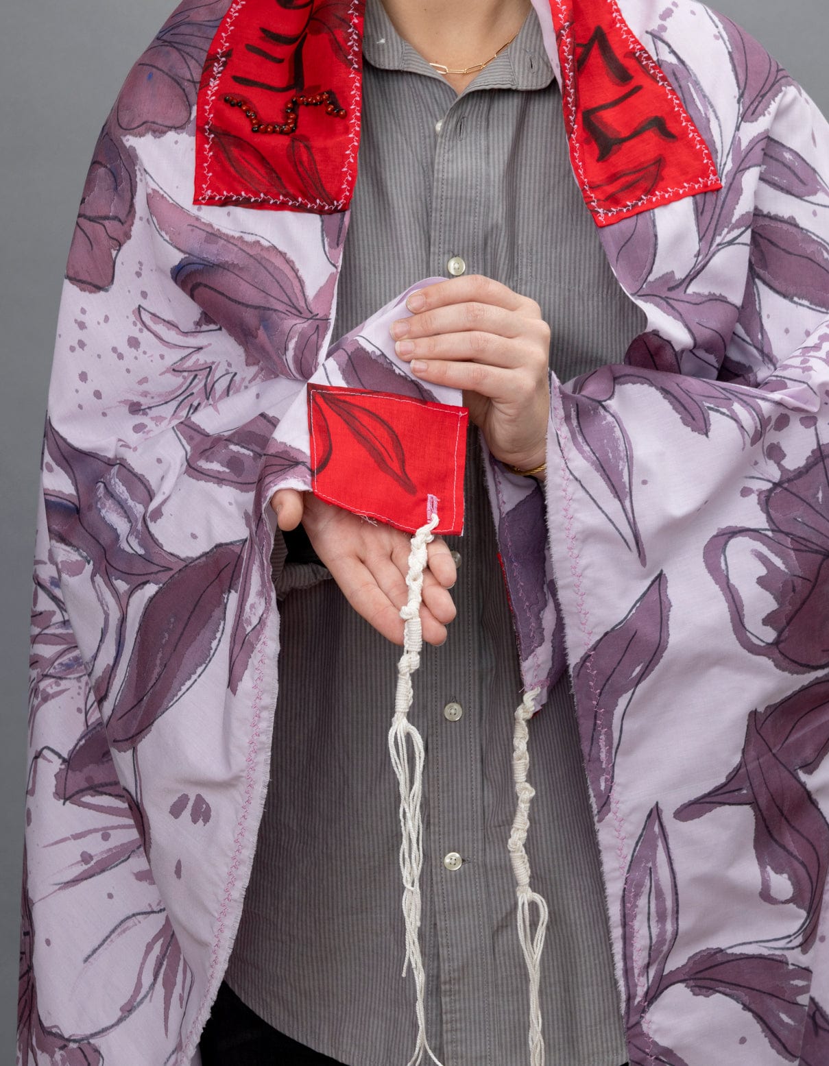 Purple and Red Handpainted Pomegranates Tallit、mySite、topwebapps