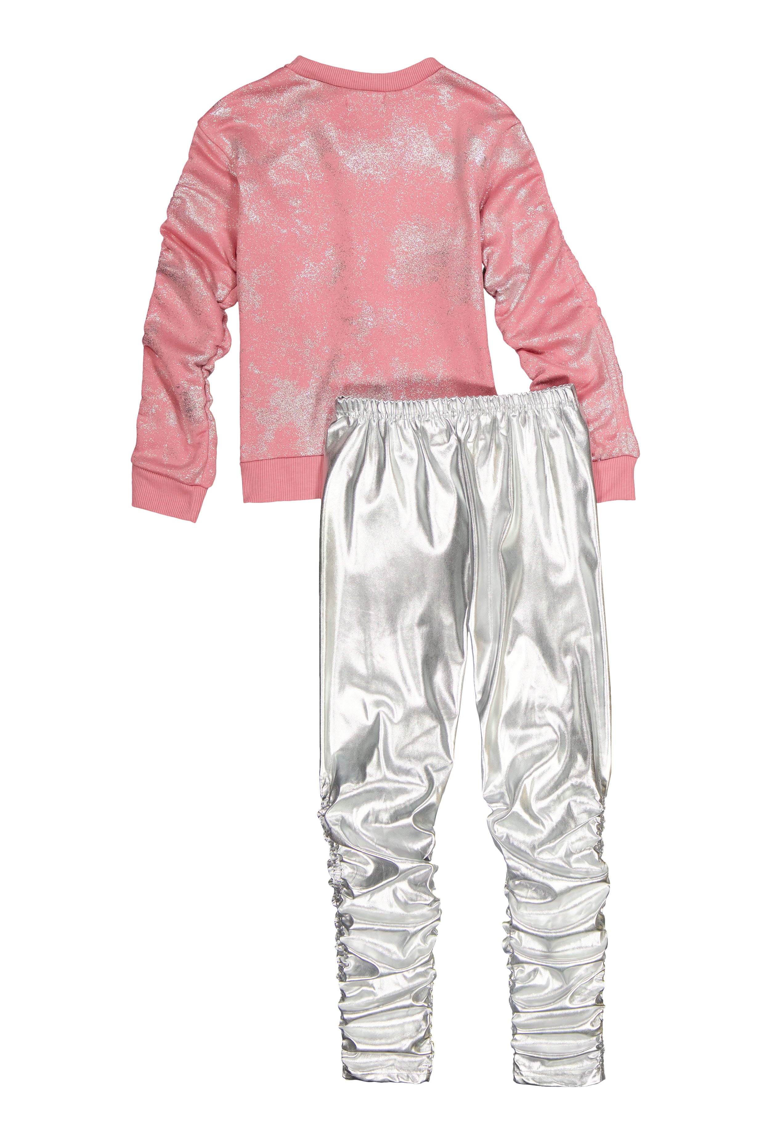 Girls Foil Screen Sweatshirt and Stacked Leggings、mySite、camillekostekn