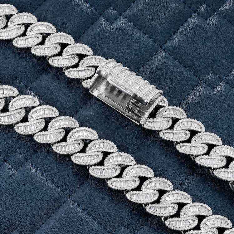 20MM Moissanite Baguette Miami Cuban Link Chain 14K Gold、mySite、hinf8tx79