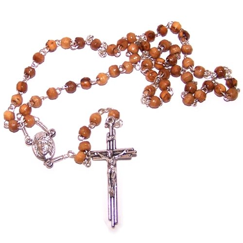 Top quality mini-beads olive wood Rosary (4mm beads - 13 inches)- with Cert.、mySite、topwebapps