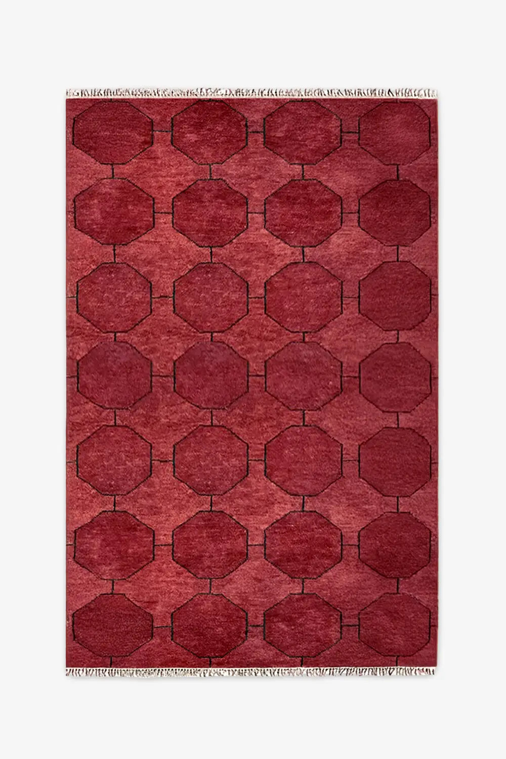 Octagon Link Hand-Knotted Geometric Wool Rug、mySite、gigharbornorthrealestate