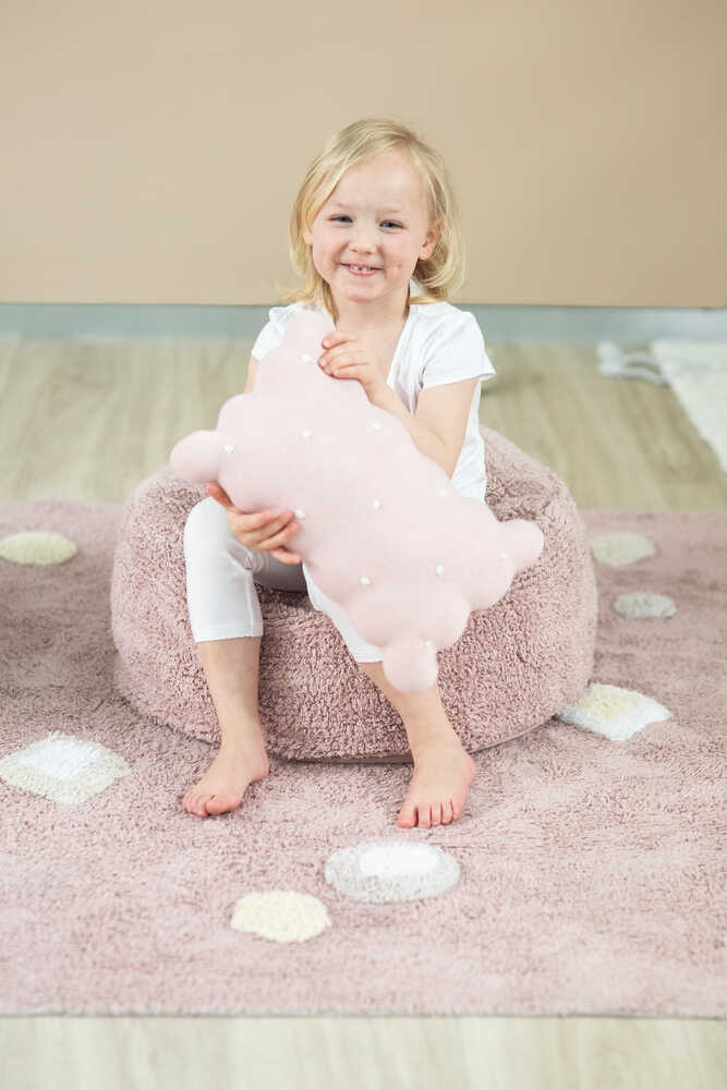 KNITTED CUSHION BISCUIT PINK、mySite、gigharbornorthrealestate