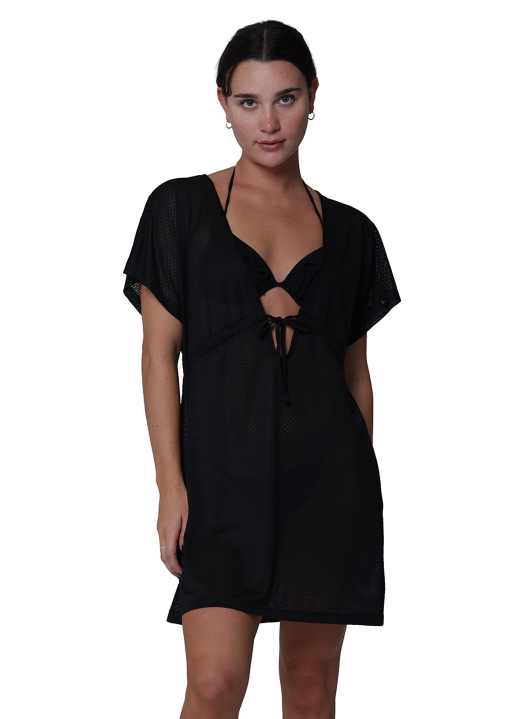 J.Valdi Women's Key West Plunging Neck Kaftan Cover Up、mySite、noshort