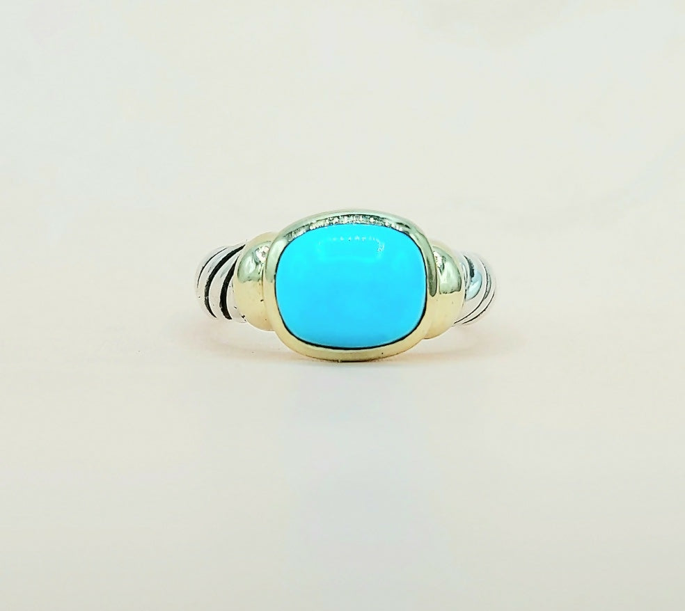David Yurman Noblesse Ring Turquoise & Gold、mySite、hinf8tx79