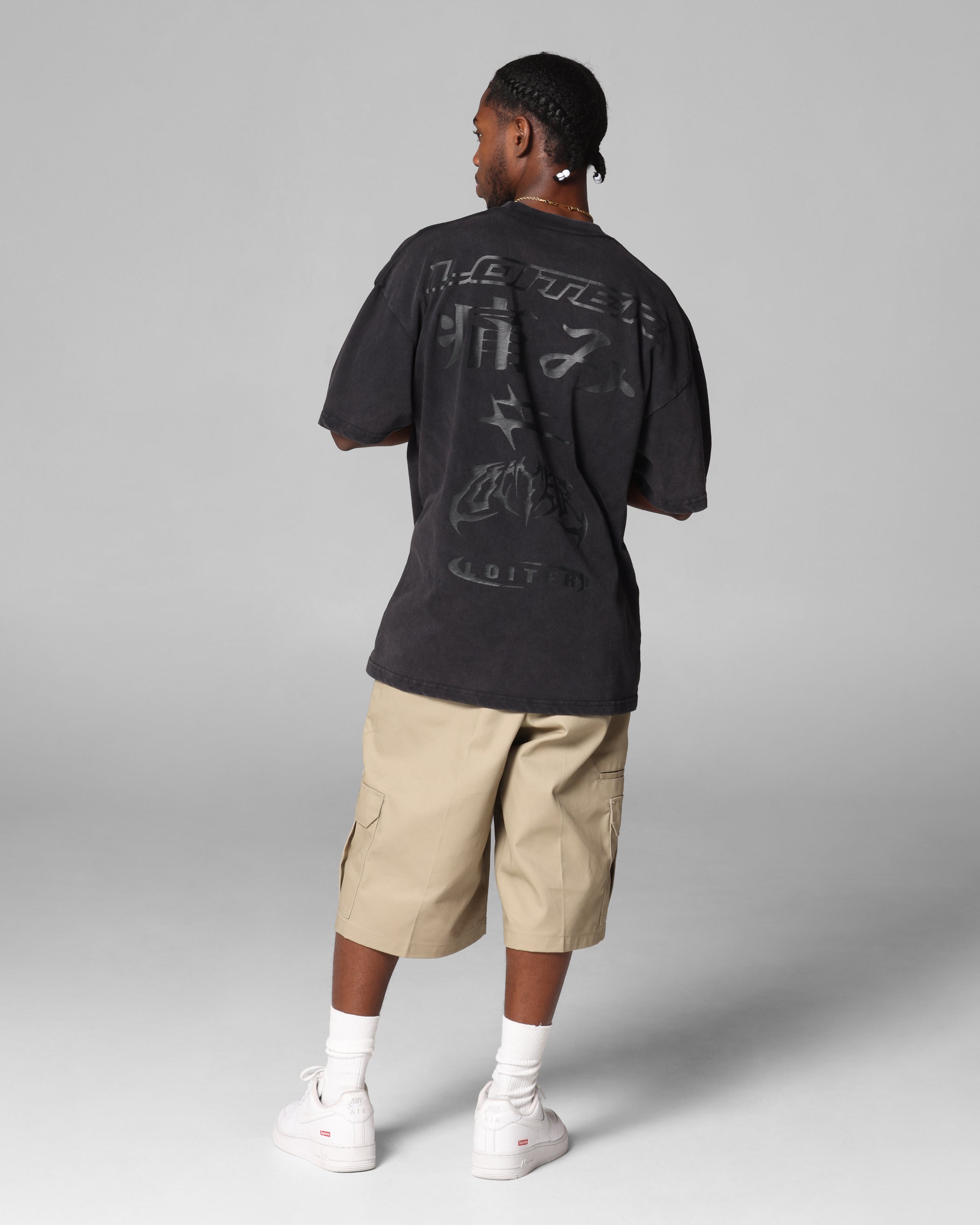 Loiter Pain T-Shirt Black Acidwash、mySite、zt4zffjzw