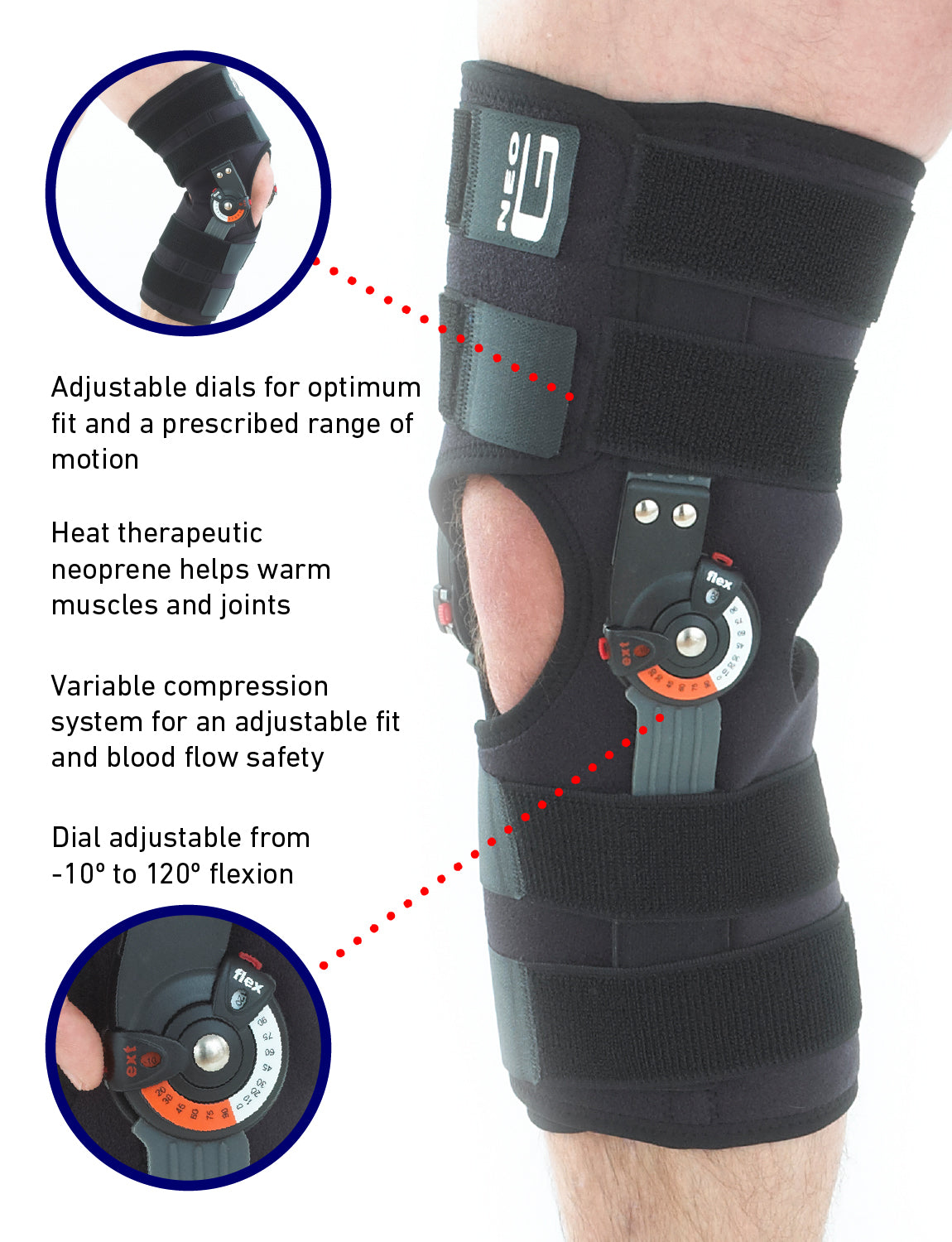  Adjusta Fit Hinged Open Knee Brace、mySite、preschool7hills