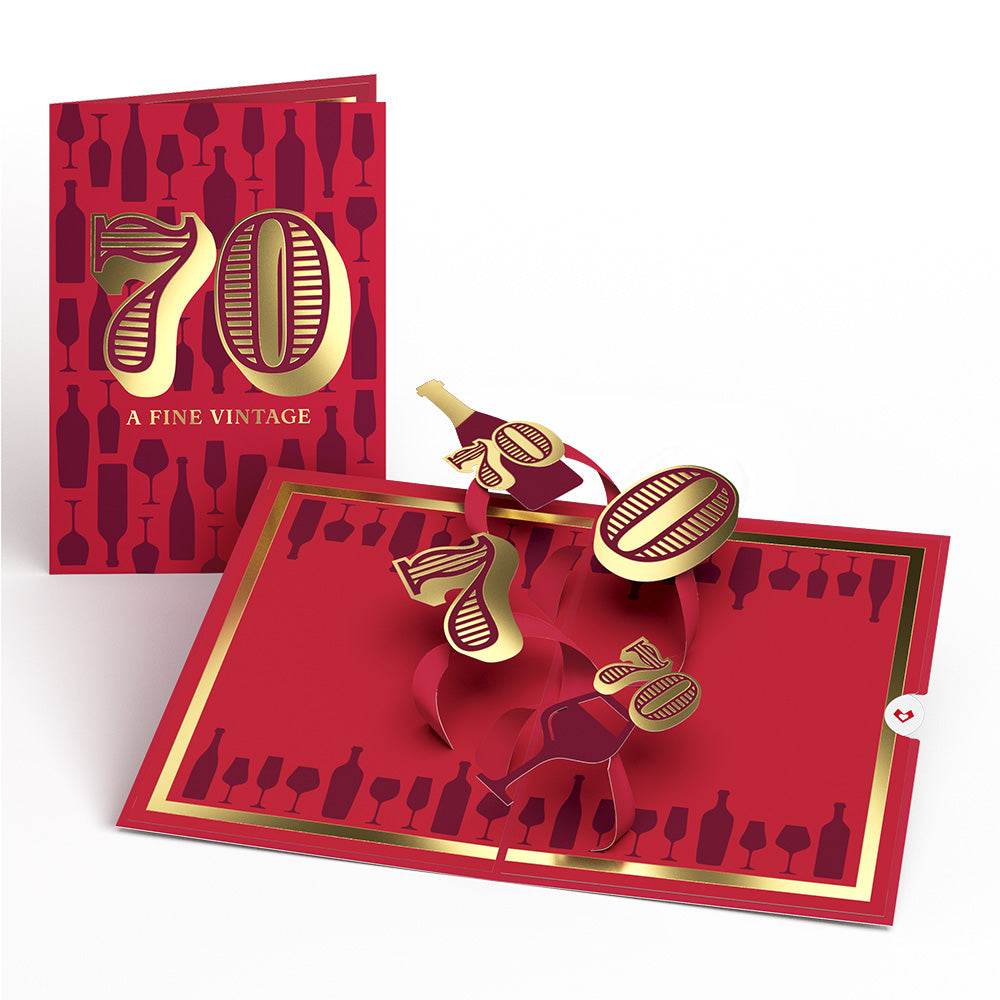 A Fine Vintage 70th Birthday Pop-Up Card、mySite、solidvoid