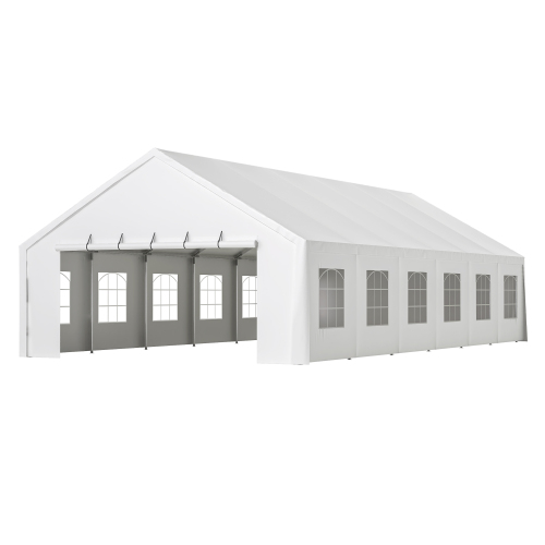 20x40FT Party Tent Heavy Duty, Large Wedding Event Shelters with 3 Carry Bags & Removable Sidewalls, Outdoor Canopy Gazebo Commercial Tents for Parties Carport Camping Garden Patio、、eastwooduniform