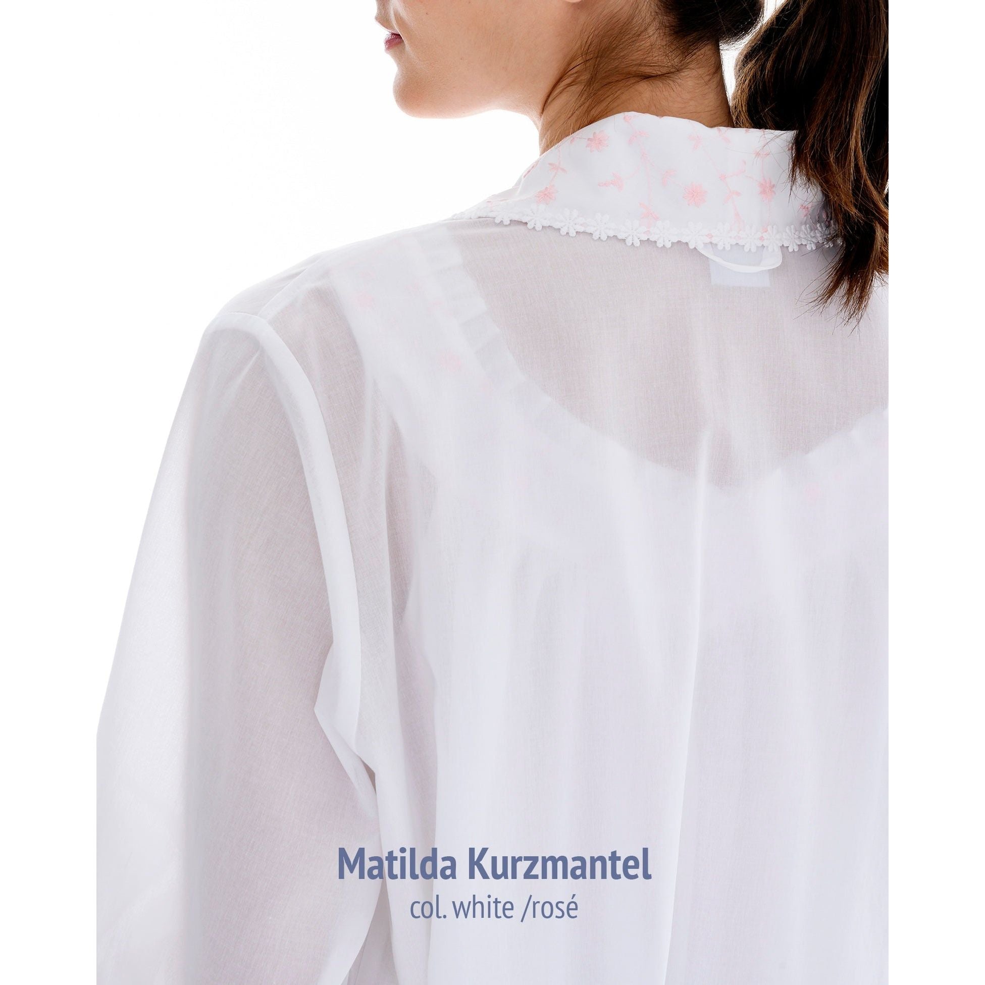  Celestine Matilda Short Robe - White & Rose、mySite、justintrudeaud
