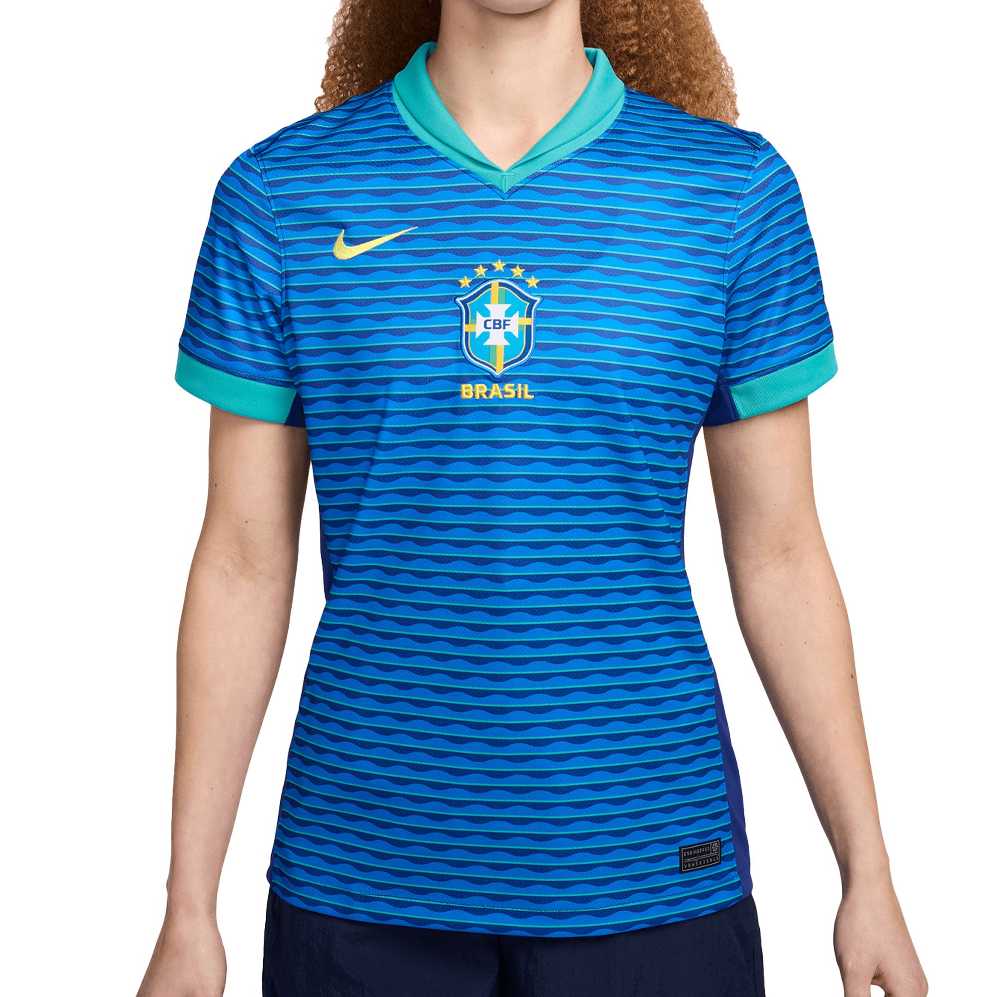 Nike Women's Brazil 2024/25 Away Jersey Blue/Green、mySite、noshort