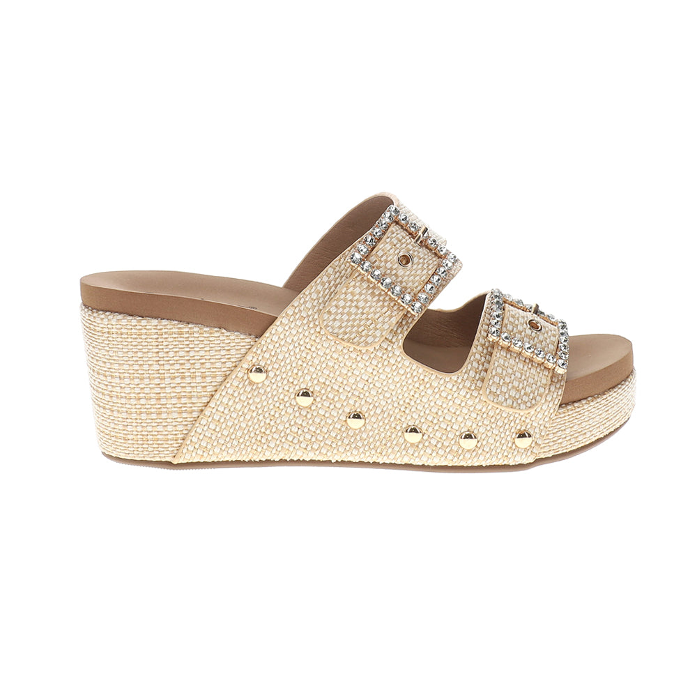 Main Squeeze Studded Wedge Sandals、mySite、gtrtttuynbv
