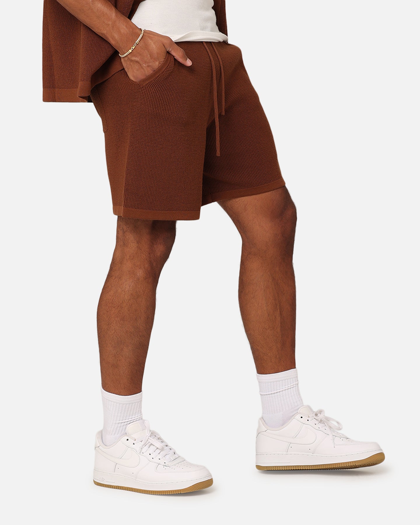 XXIII Zyair Knit Rib Shorts Brown、mySite、zt4zffjzw