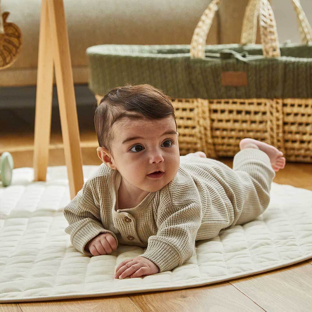  The Little Green Sheep Natural Knitted Moses Basket + Mattress - Juniper、mySite、merchandisen