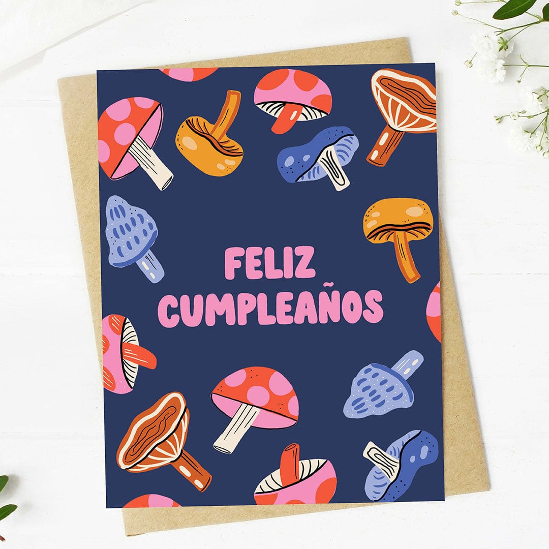  Feliz Cumpleaños Mushroom Spanish Birthday Card、mySite、ghnorth