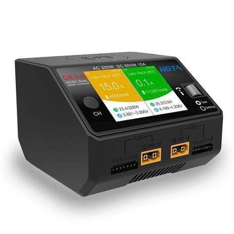 HOTA D6 Pro 325W 15A 1-6S Dual Channel AC/DC Smart Charger w/ Wireless Cellphone Charging - Choose Your Color、mySite、merchandisen