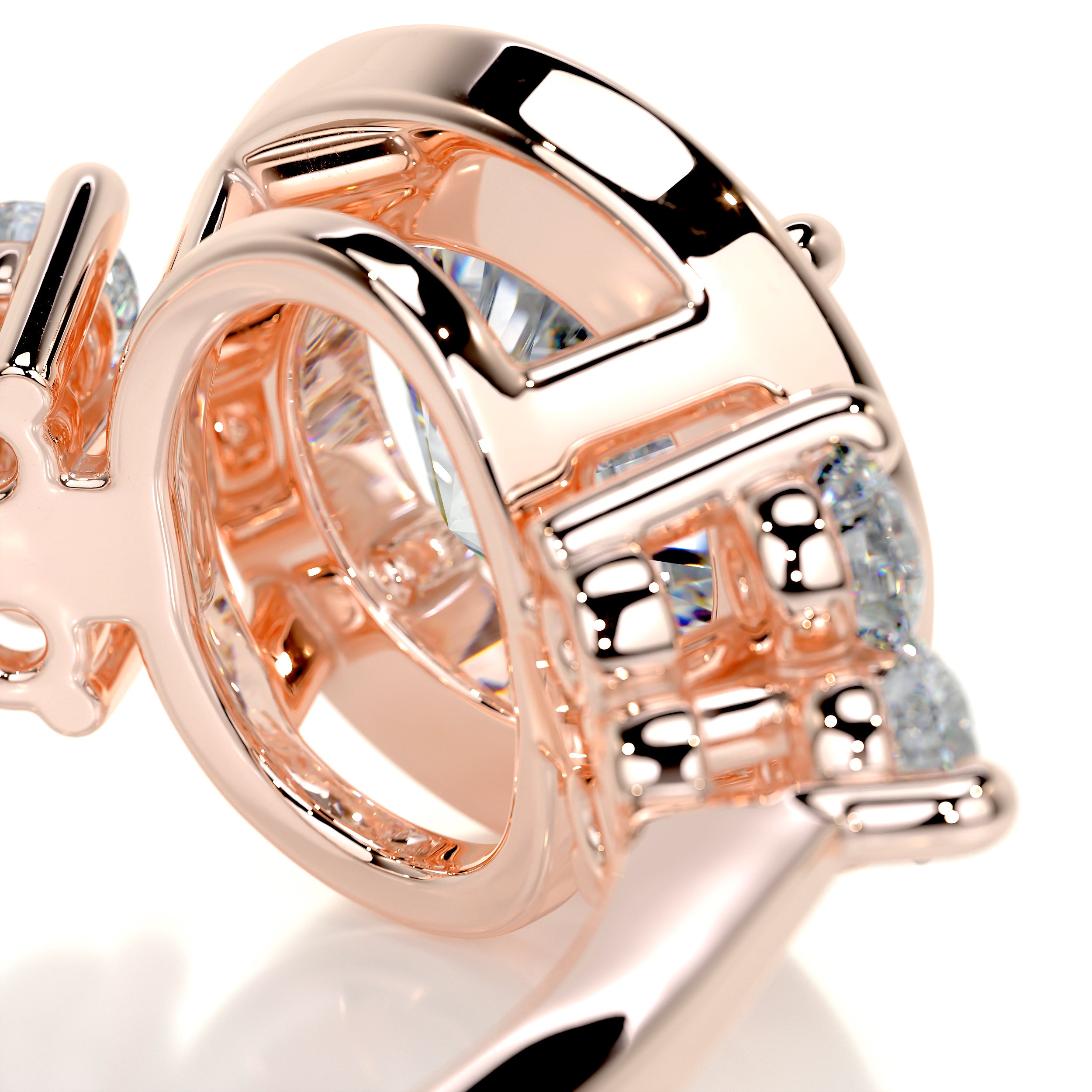 Ivy Moissanite & Diamond Ring -14K Rose Gold、mySite、hinf8tx79
