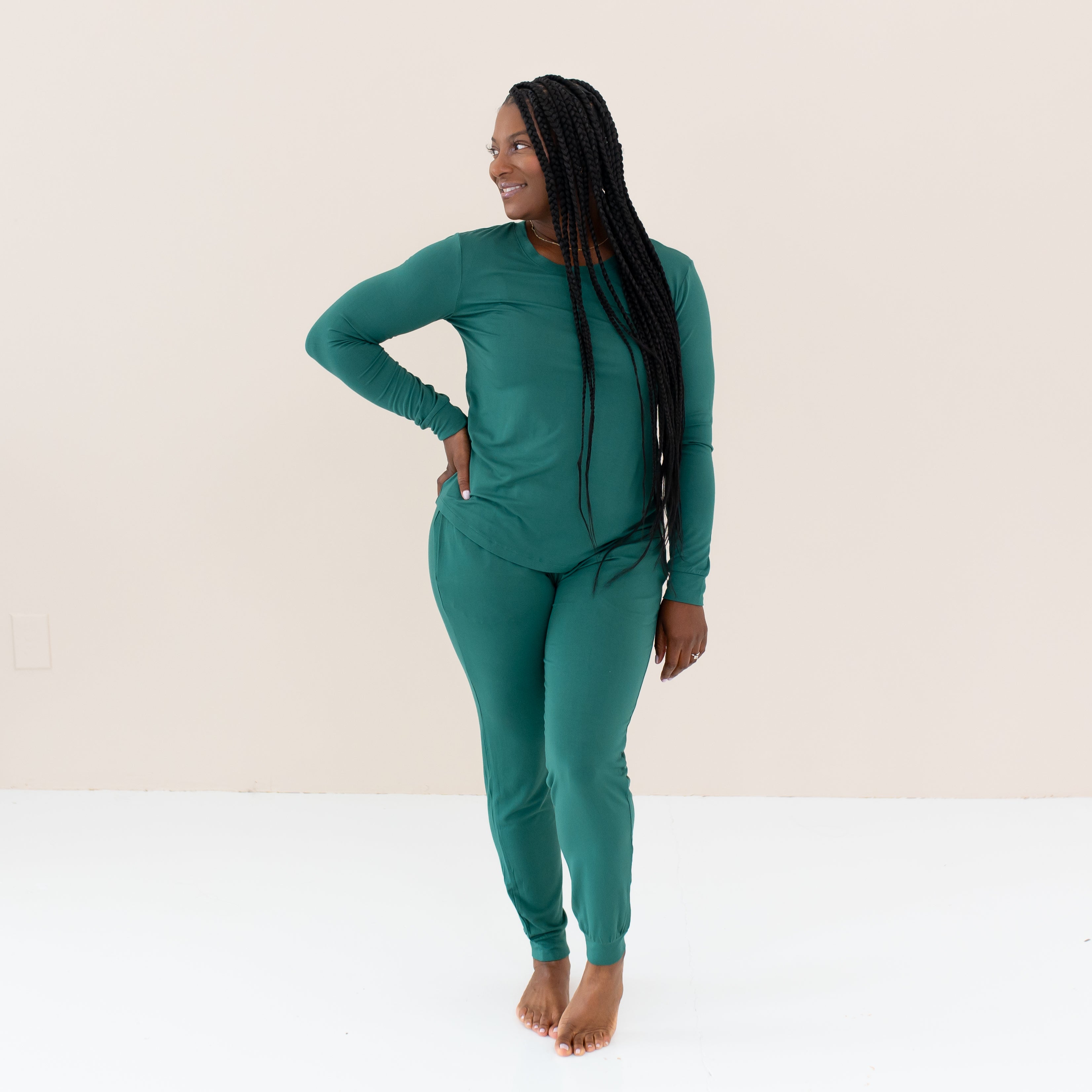  Women's Jogger Pajama Set in Emerald、mySite、layawaytickets