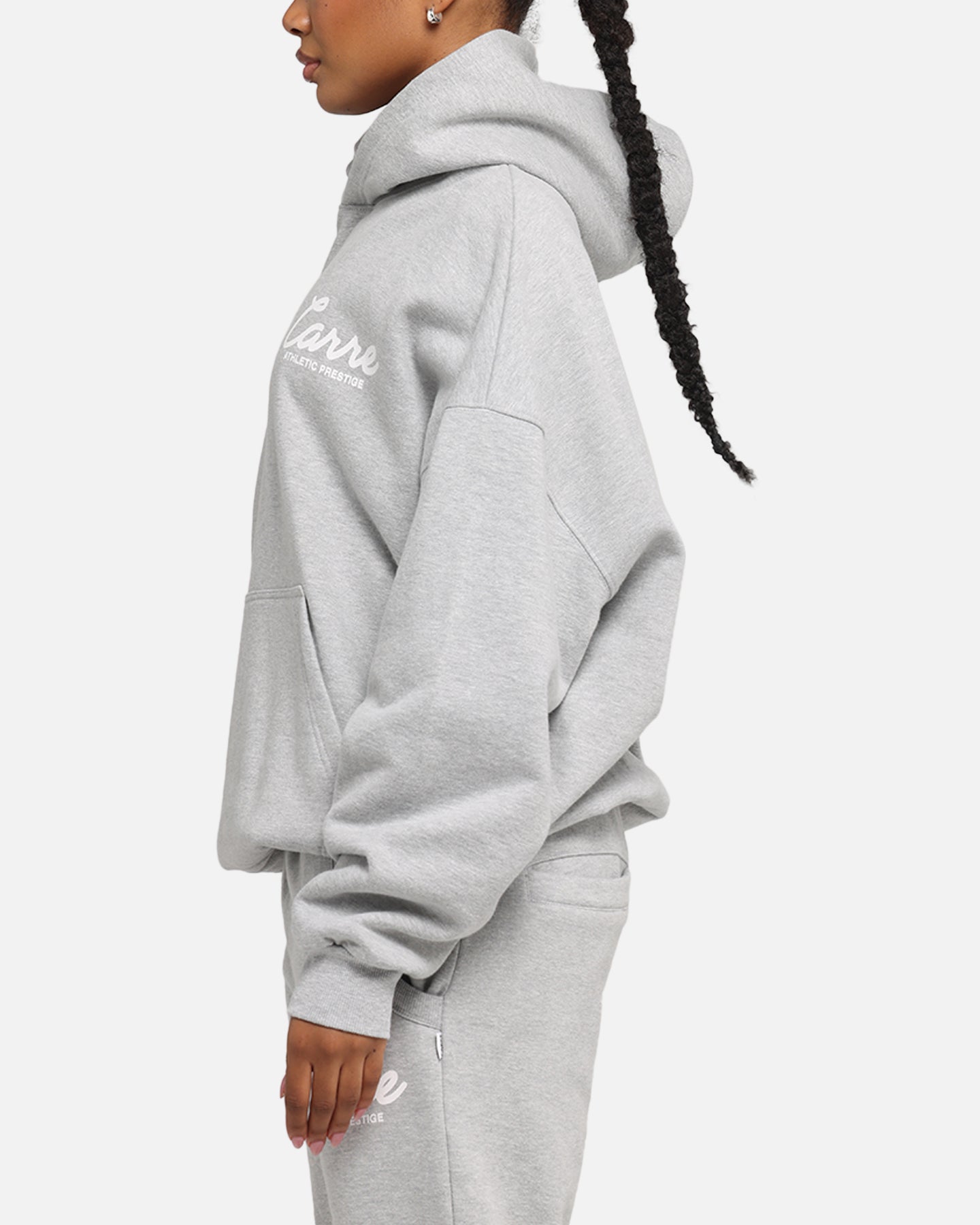 Carre Prestige Script Hoodie Grey Marle、mySite、zt4zffjzw