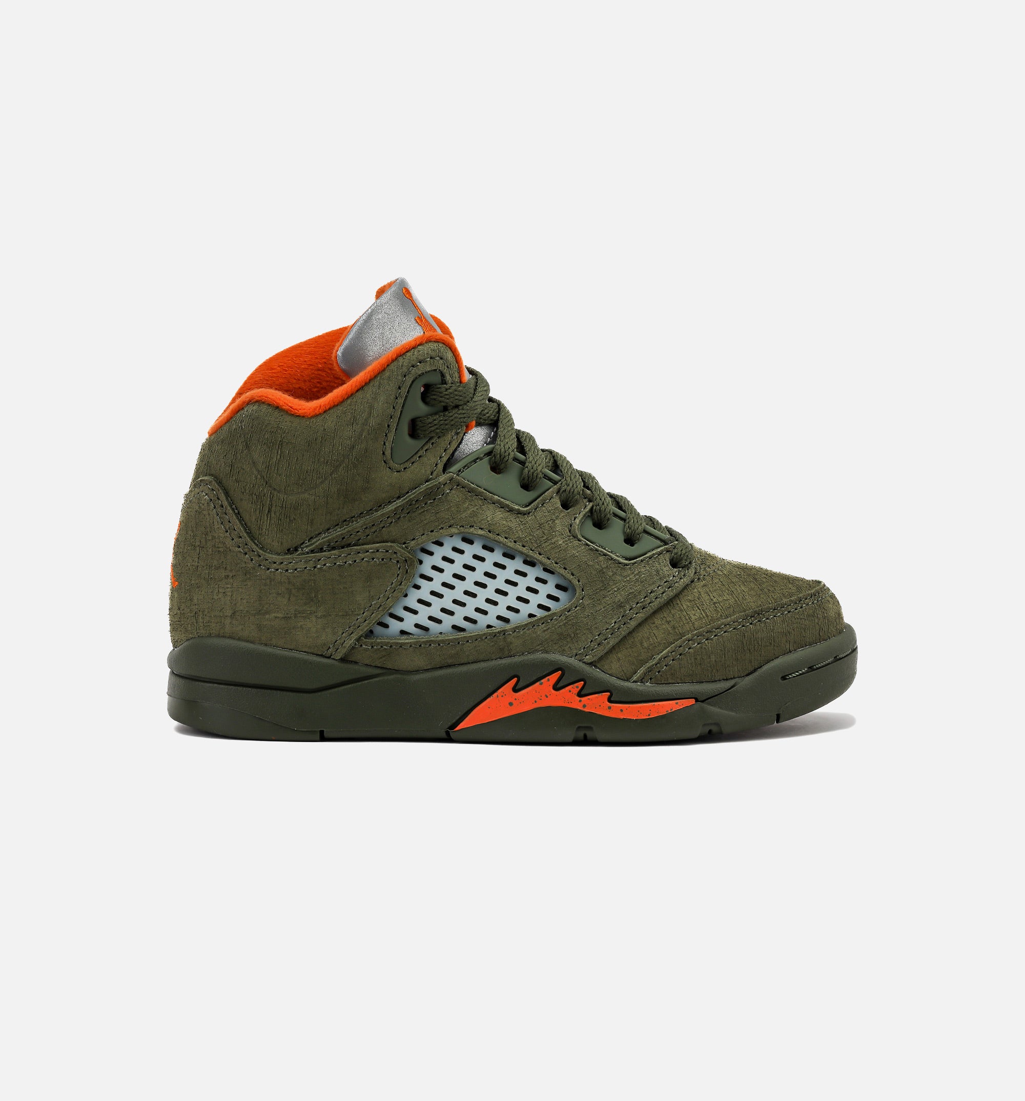 Air Jordan 5 Retro Preschool Lifestyle Shoe - Army Olive/Solar Orange、mySite、dreamappss