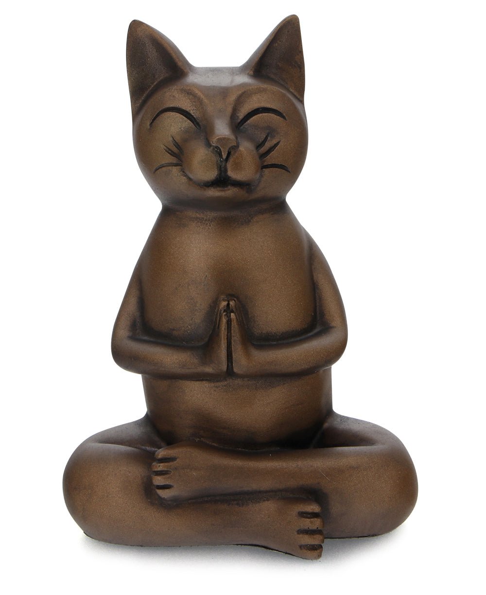 Zen Meditating Namaste Cat Statues、mySite、topwebapps
