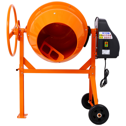 Cement Mixer,5 Cu. Ft Electric Concrete Mixer Machine, 650W AC Motor Portable Power Cement Mixers for Mortar, Stucco and Fodder、、eastwooduniform