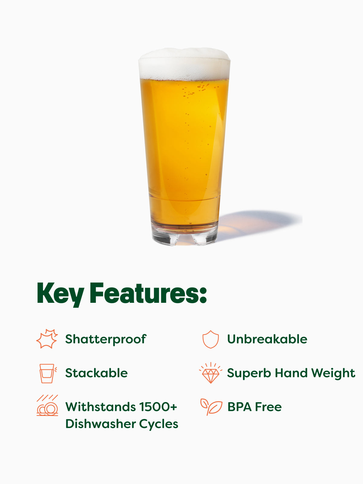 RESERVE 20oz Stackable Cooler Tritan Copolyester Glass - Bulk、mySite、camillekostekn