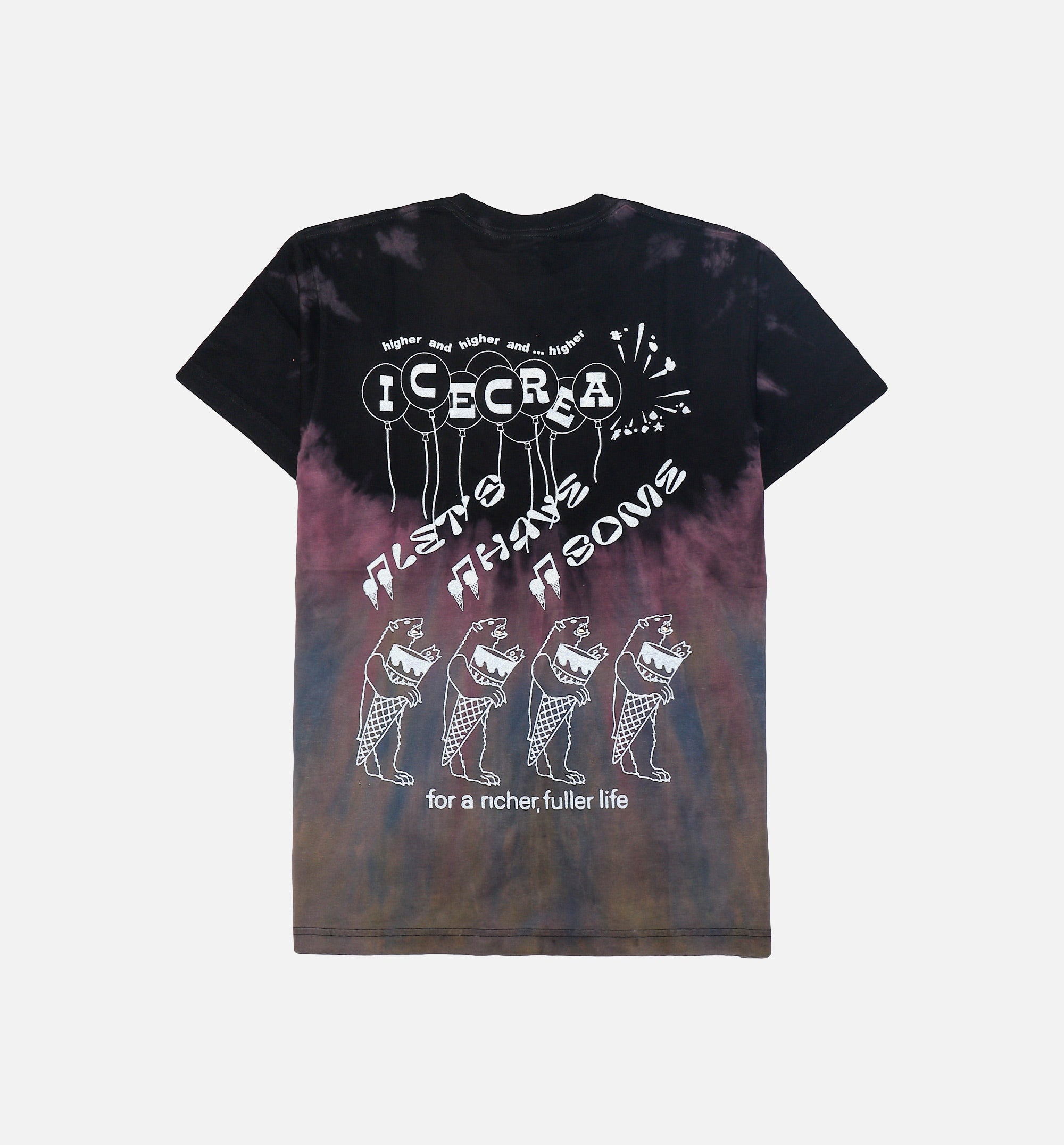 Higher Short Sleeve Knit Tie Dye Mens T-Shirt - Black/Multi、mySite、dreamappss