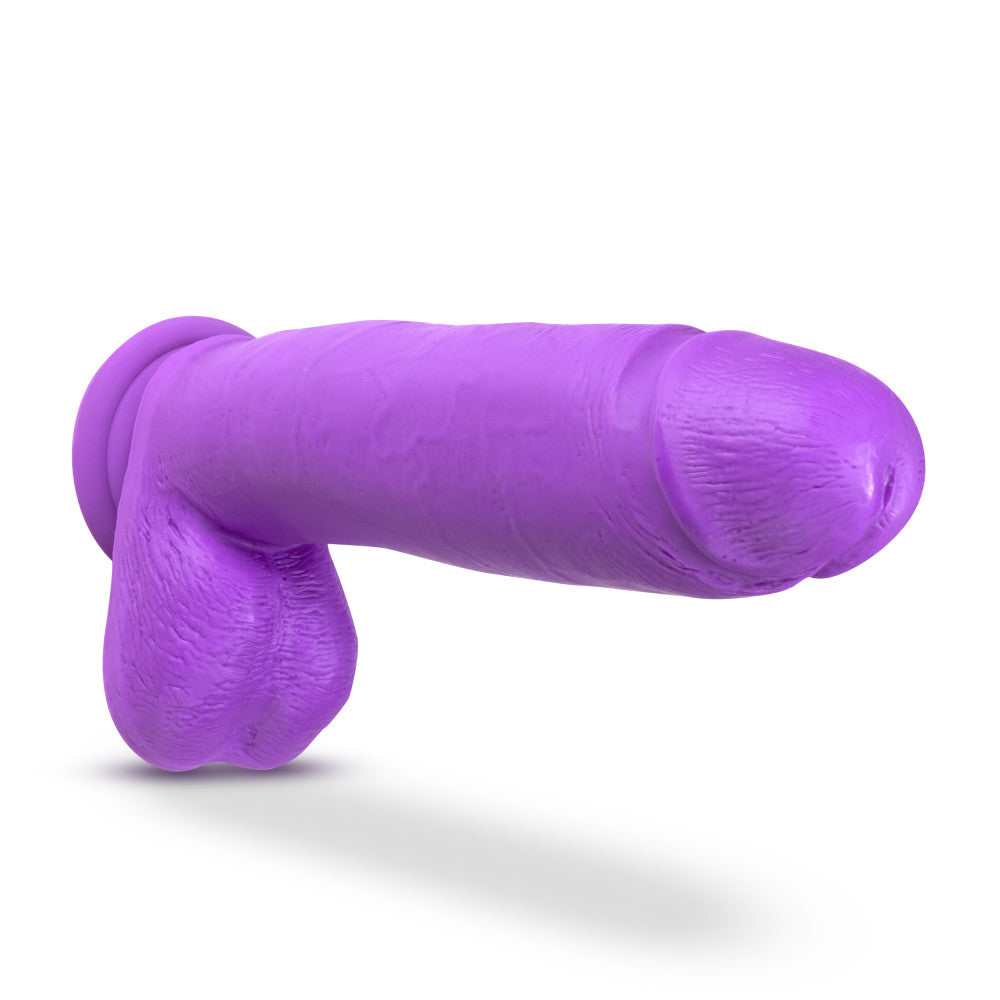 Neo By Blush® | Realistic Neon Purple 10.5-Inch Long Dildo With Balls & Suction Cup Base、mySite、bottomscart