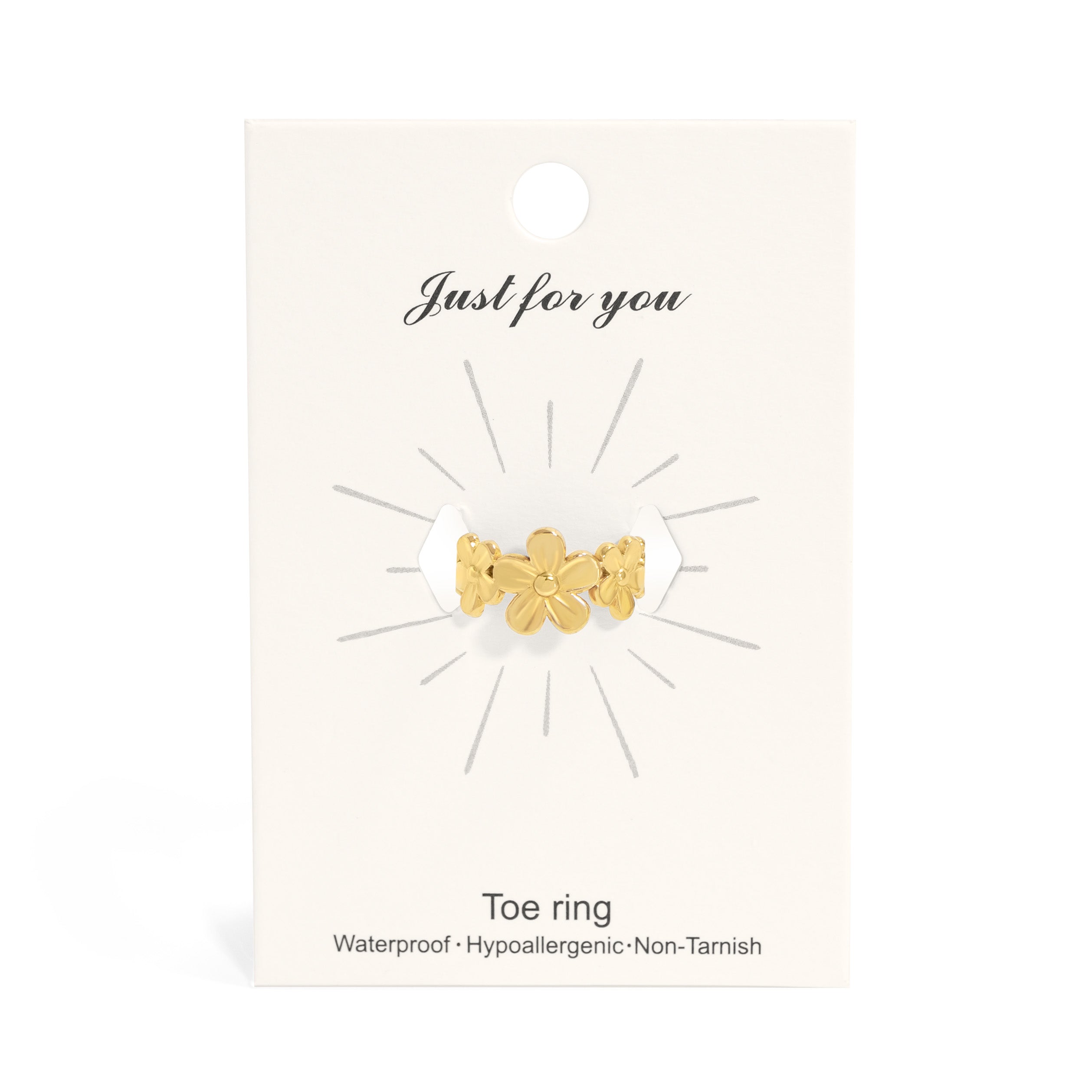 18K Gold PVD Stainless Steel Floral Toe Ring / KSS0012、mySite、dreamappss