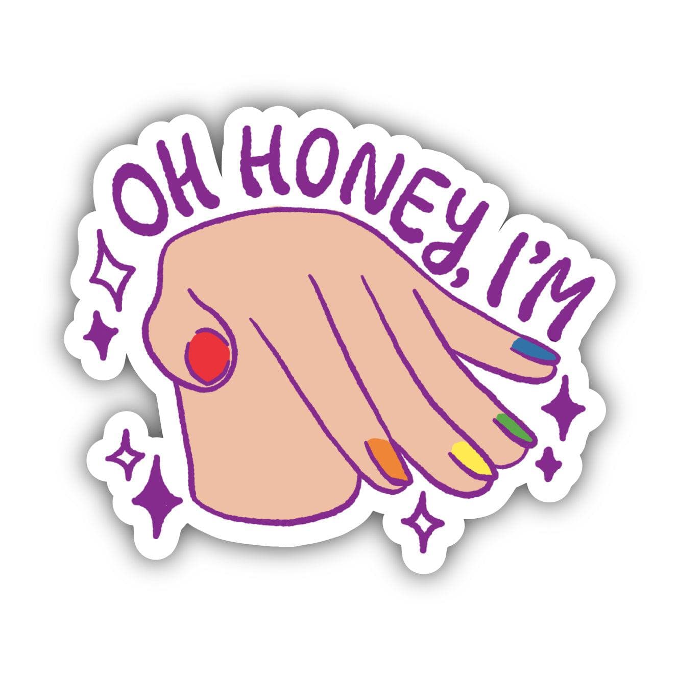 Oh Honey, I'm... Hand Flick Pride Sticker、mySite、elrpsem3k