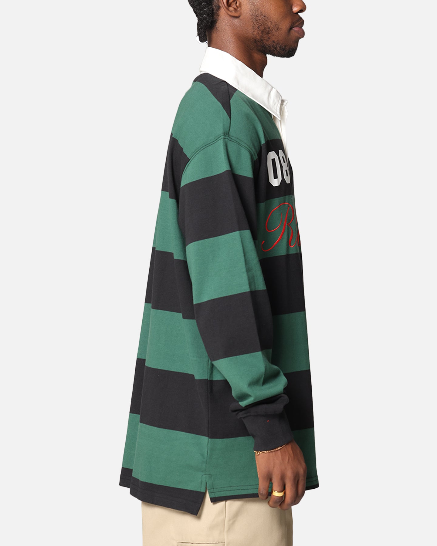 Bleacher Athletic South Sydney Rabbitohs NRL Stripe Rugby Polo Shirt Official Team Colour、mySite、zt4zffjzw