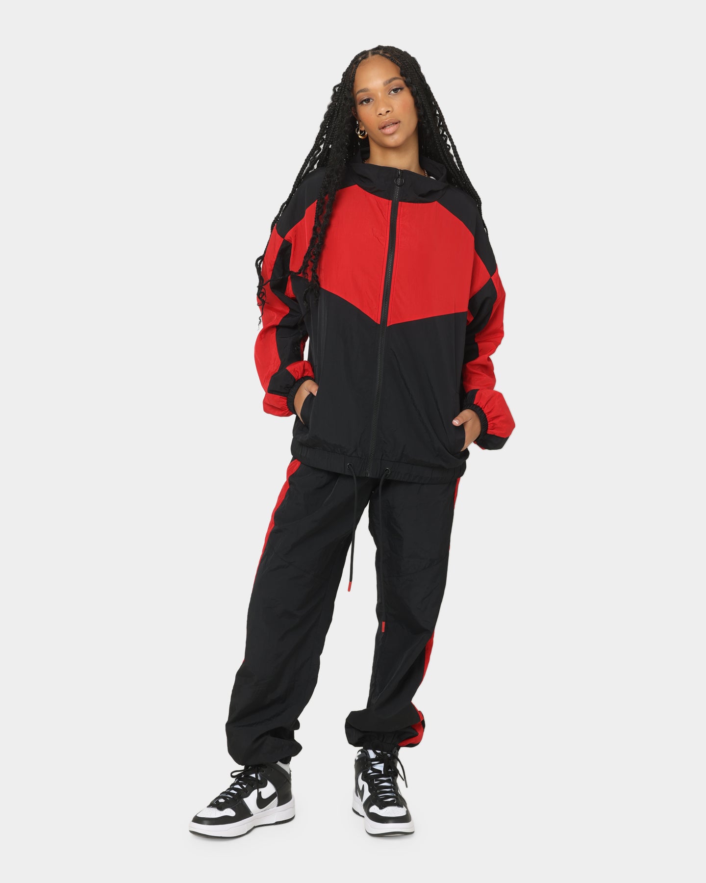 EN ES Women's Track And Field Spray Jacket Red/Black、mySite、zt4zffjzw