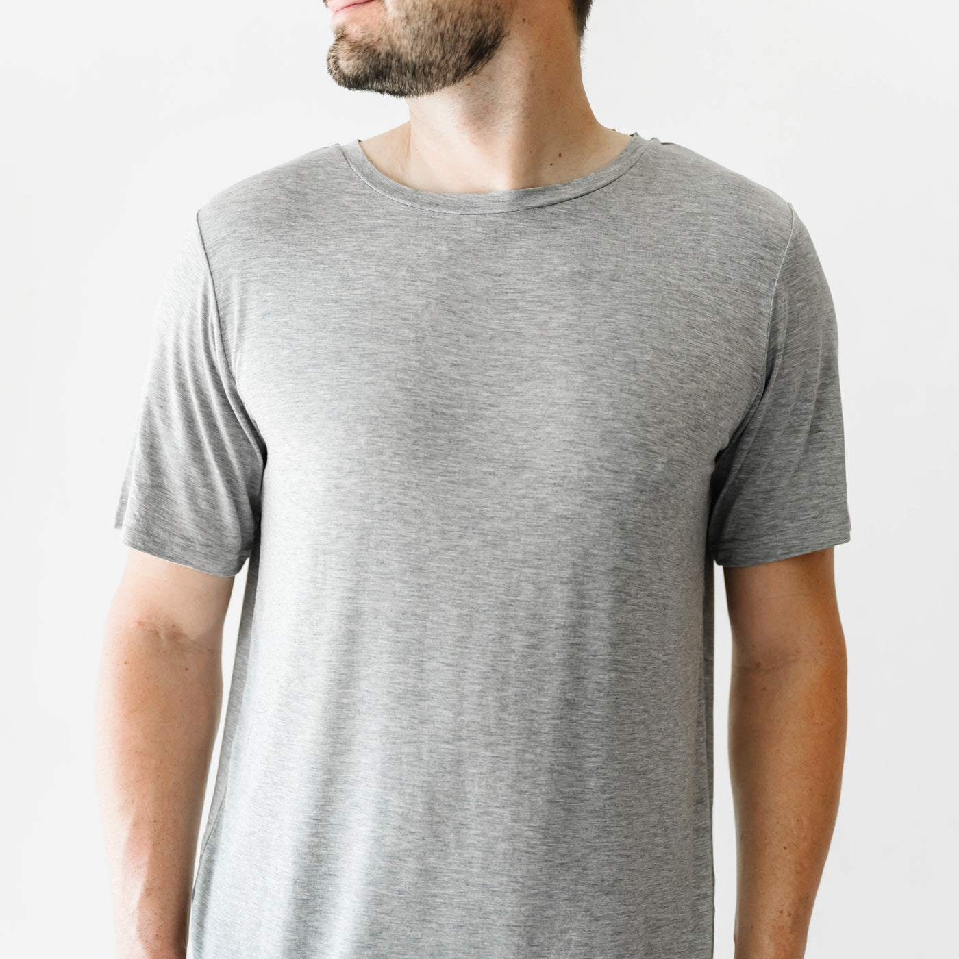  Heather Gray Men's Short Sleeve Pajama Top、mySite、layawaytickets
