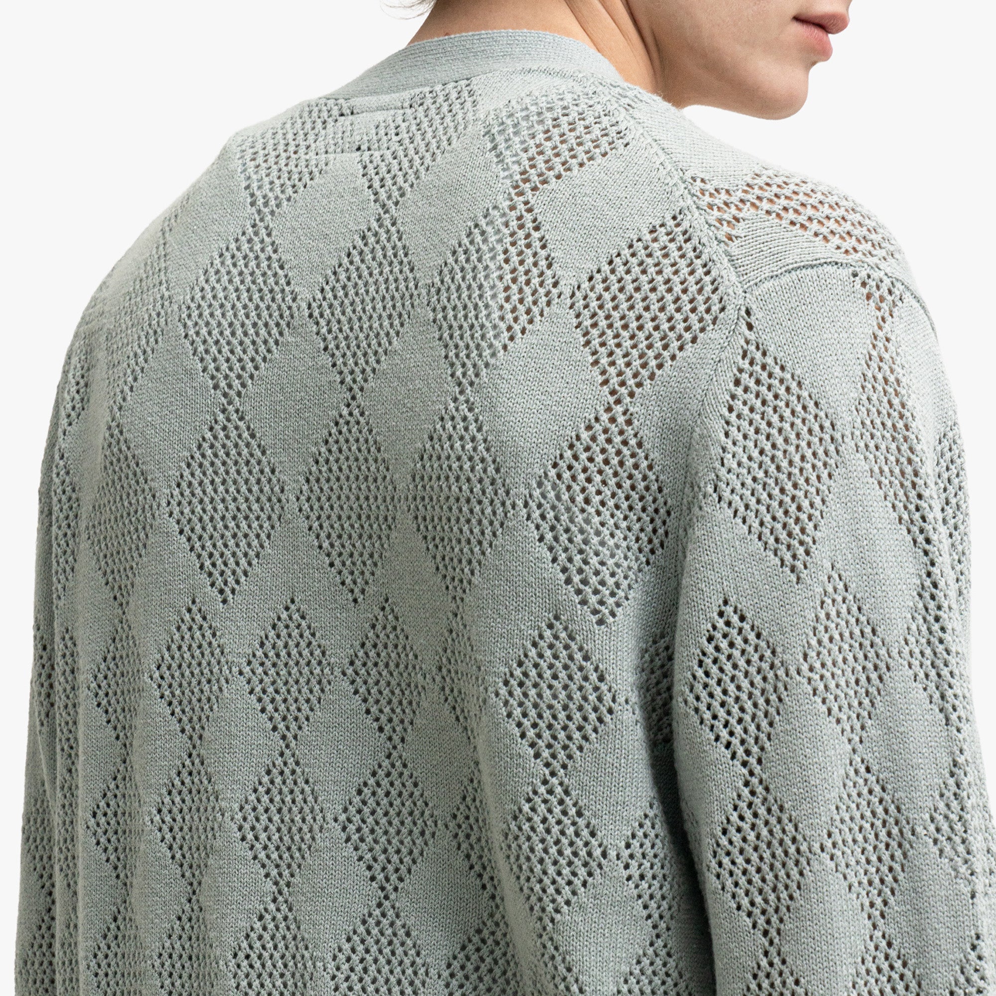  BEAMS PLUS Diamond Mesh Cardigan Sax、mySite、merchandisen