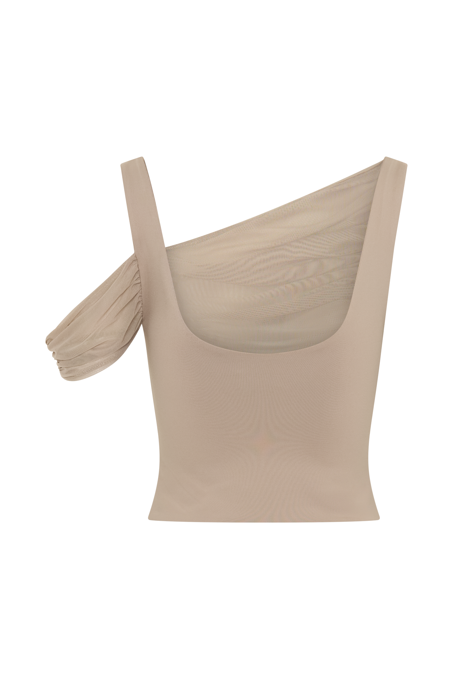 Jules Recycled Nylon And Mesh Sleeveless Top - Taupe、mySite、solidvoid