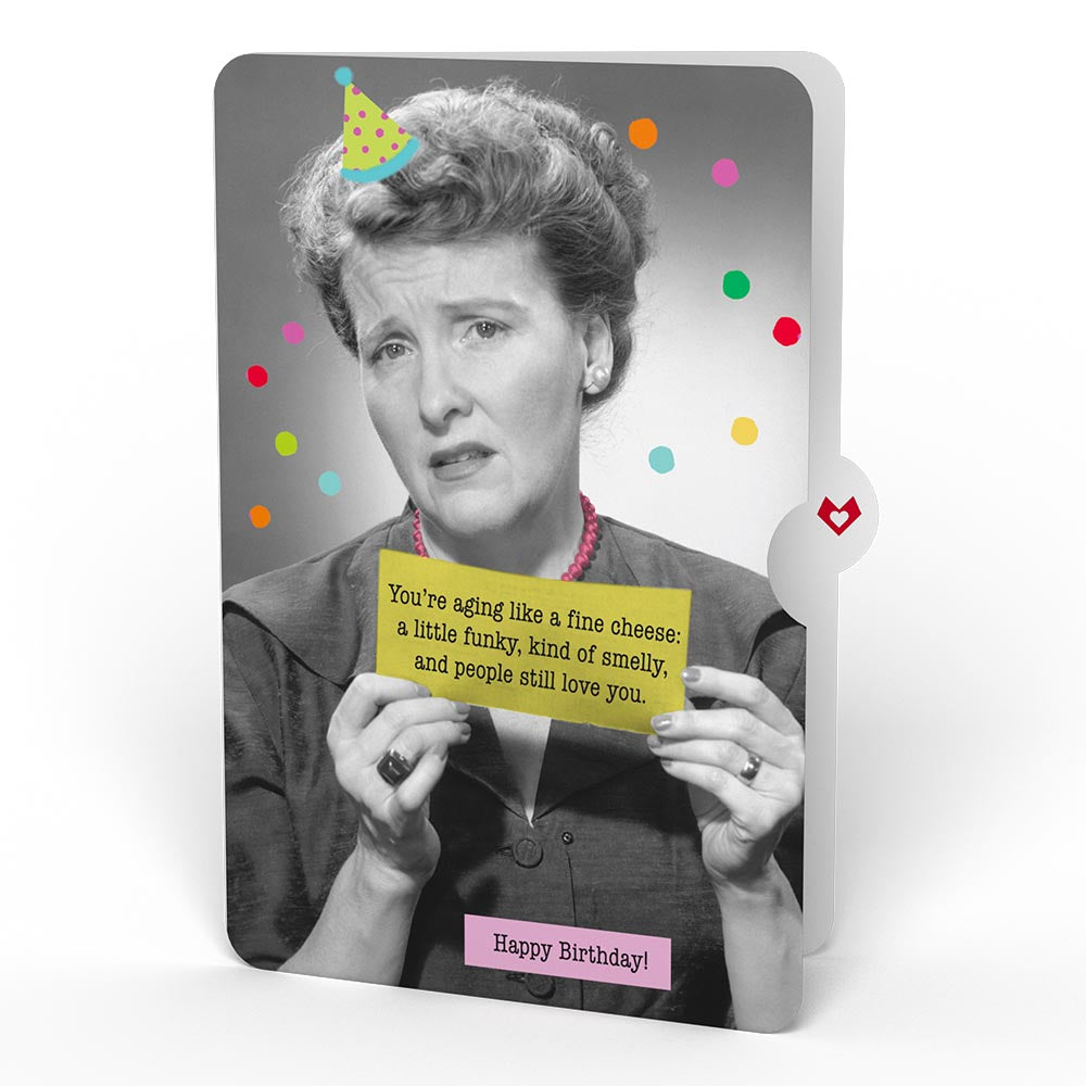 Let's Celebrate Birthday Pop-Up Card and Aging Like a Fine Cheese Sentiment Set for Any Woman、mySite、solidvoid