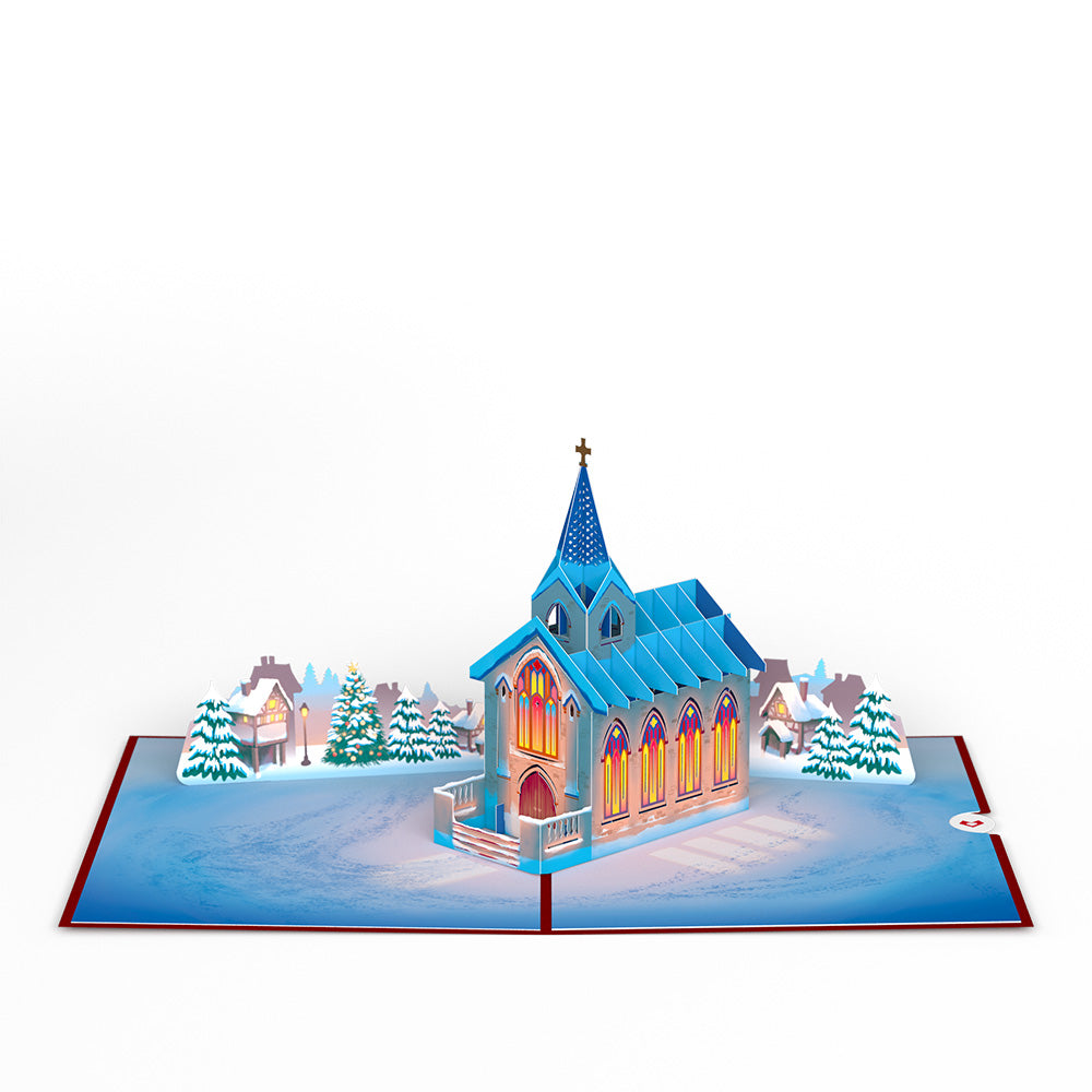 Stained Glass Christmas Chapel Pop-Up Card、mySite、solidvoid
