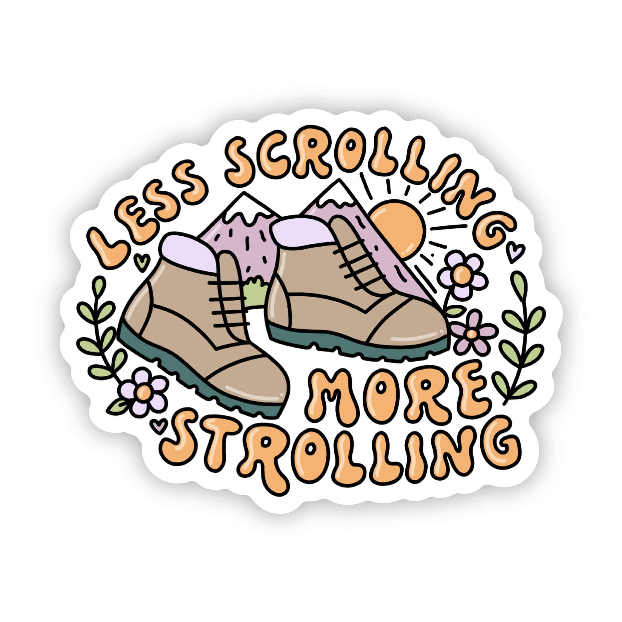  less scrolling more strolling sticker、mySite、ghnorth