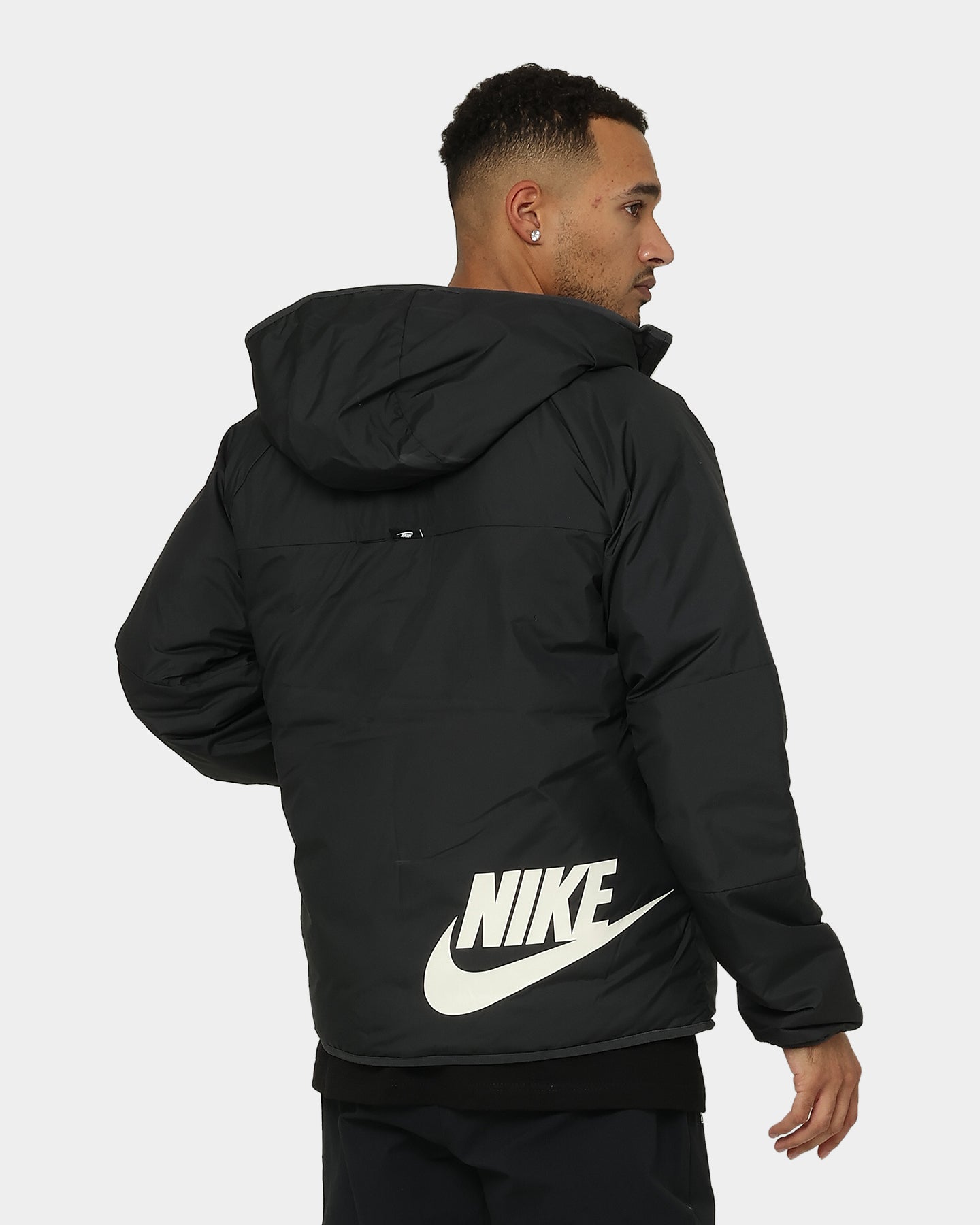 Nike Sportswear Therma-FIT Legacy Reversible Hooded Jacket Black/Dark Smoke、mySite、zt4zffjzw