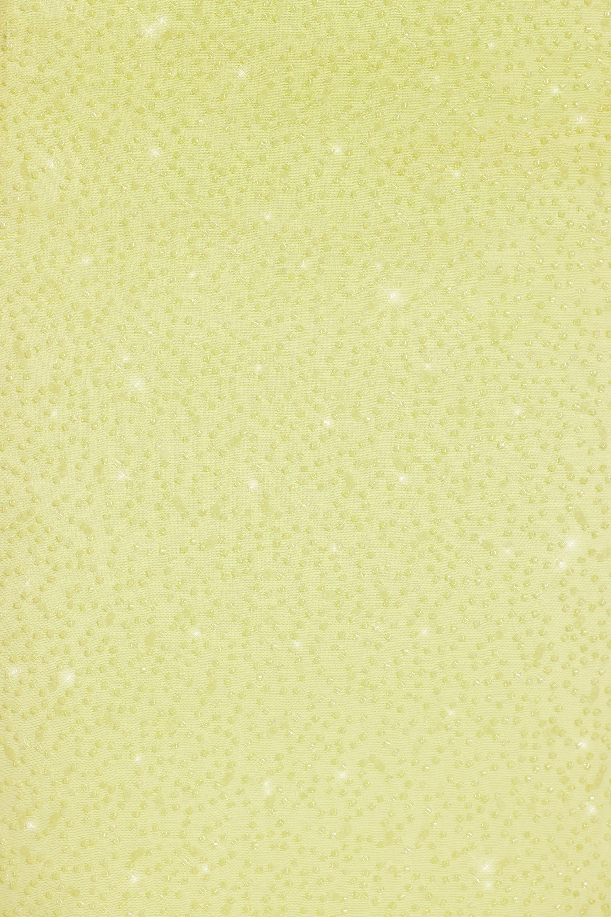 Embellished Side Split Maxi Skirt in Lime Green、mySite、solidvoid