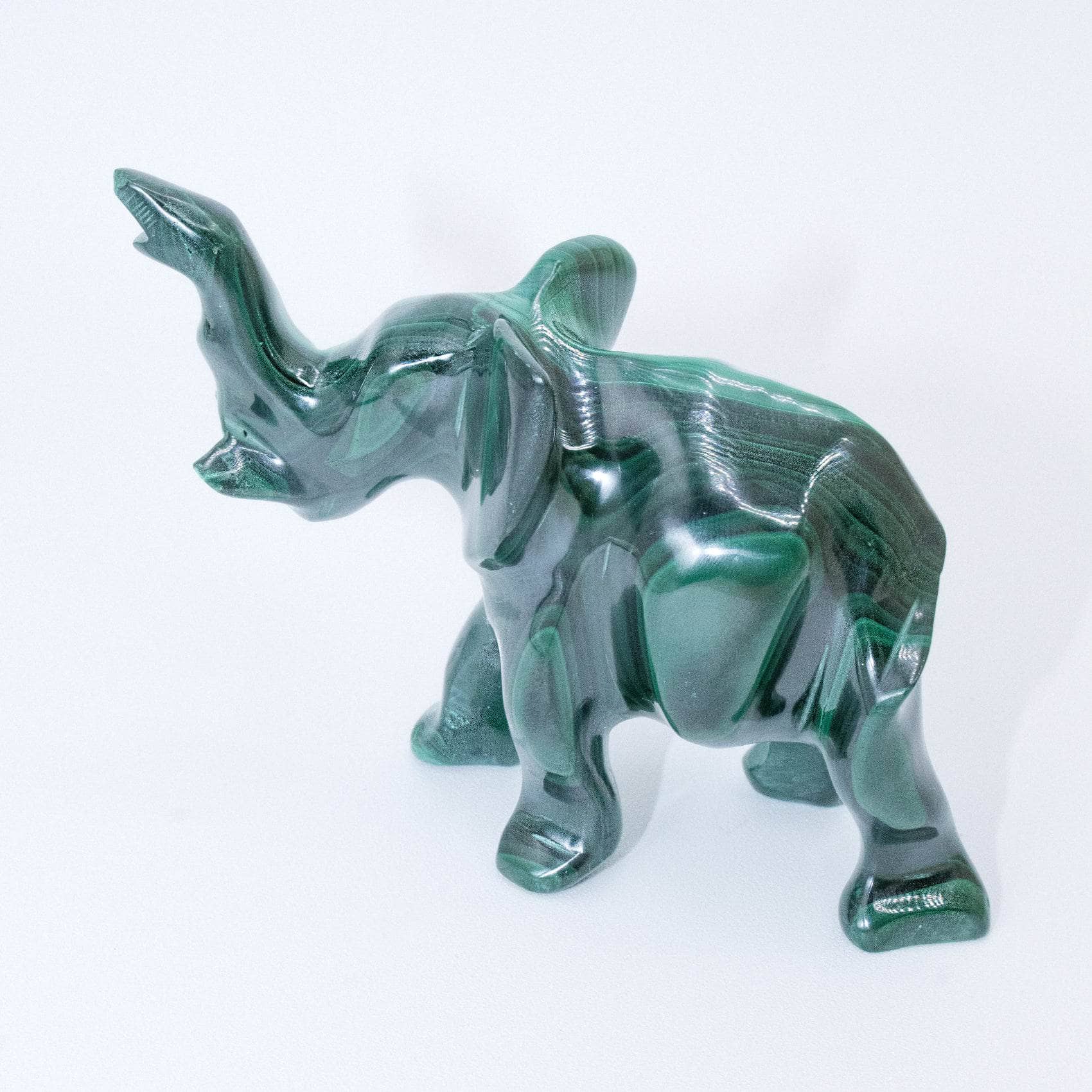 Genuine Malachite Elephants - Hand Carved - 1 of a Kind、mySite、hinf8tx79